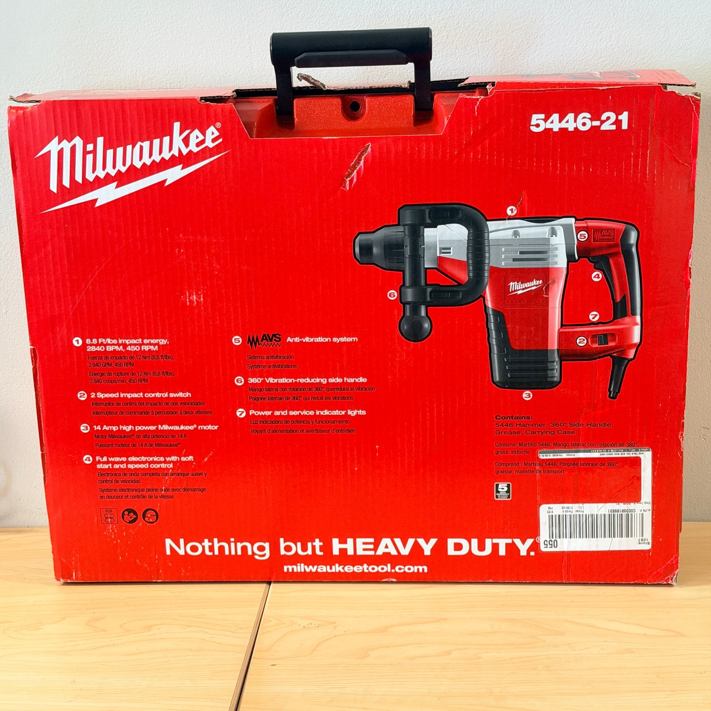 Milwaukee 5446-21 15 lb SDS-Max Demolition Hammer 1-3/4" 14A - New In Box