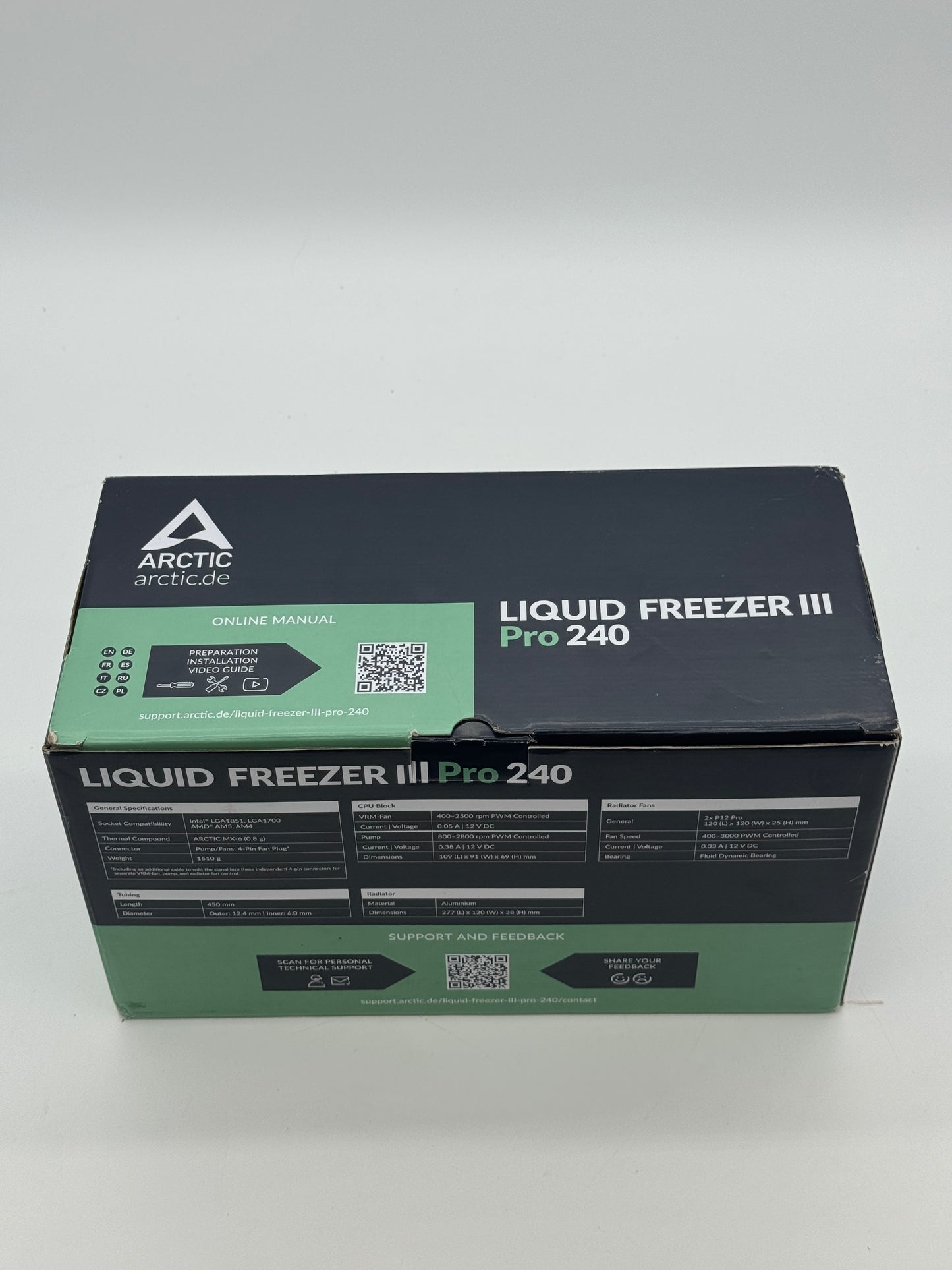 Arctic Liquid Freezer 3 Pro 240 Black CPU Cooler
