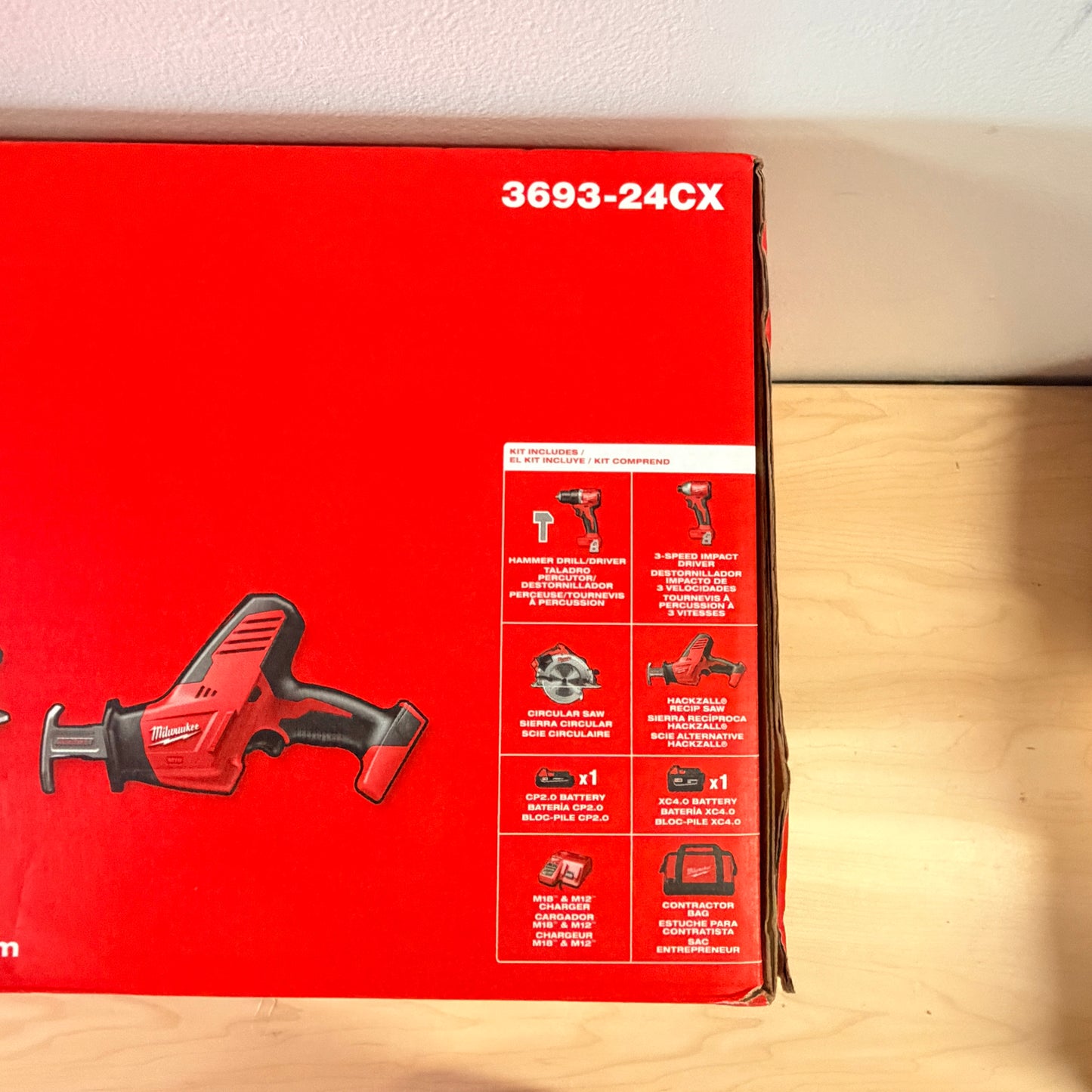 Milwaukee 3693-24CX M18 18V Brushless 4-Tool Cordless Combo Kit - NEW IN BOX