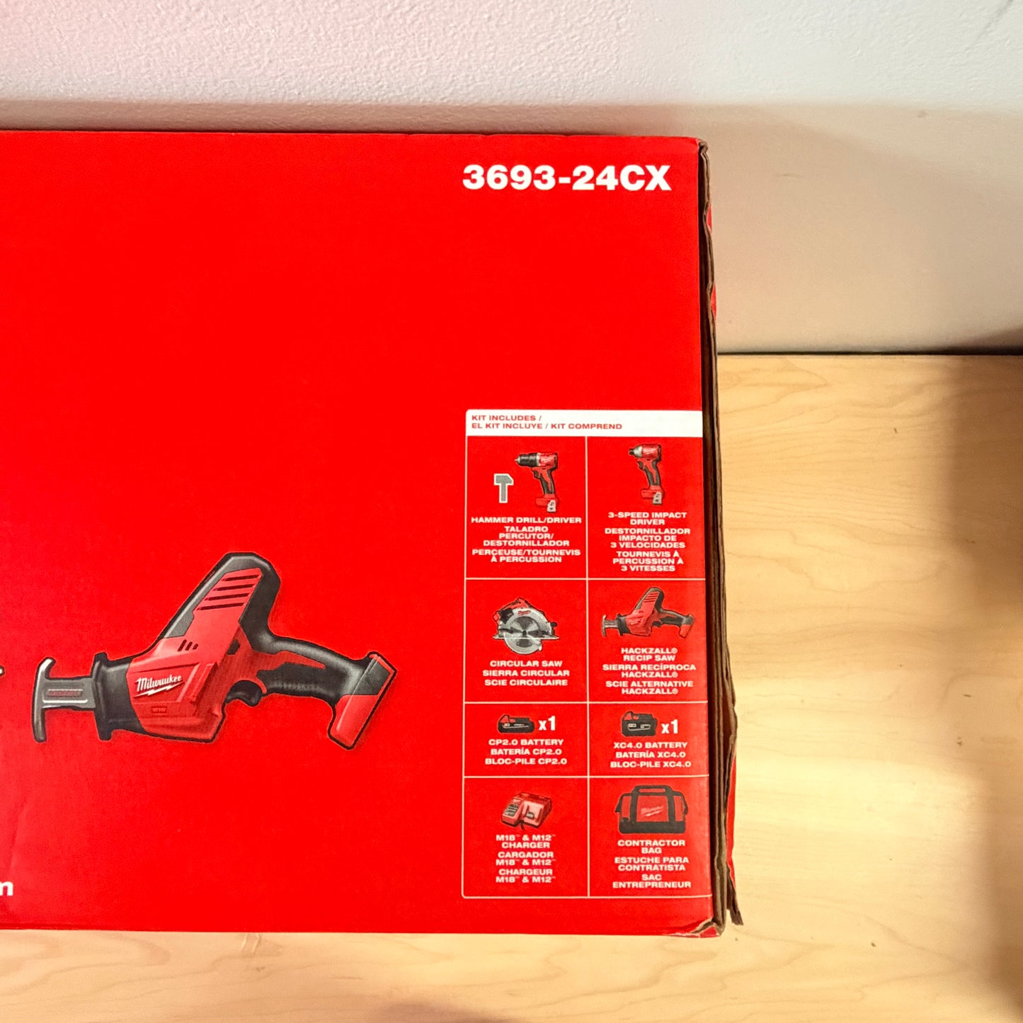 Milwaukee 3693-24CX M18 18V Brushless 4-Tool Cordless Combo Kit - NEW IN BOX