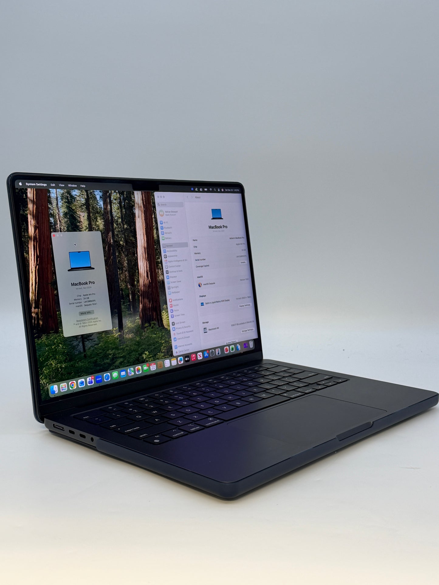 Apple MacBook Pro 14" 2024 M4 Pro 20C GPU 4.5GHz 24GB RAM 1TB SSD A3401