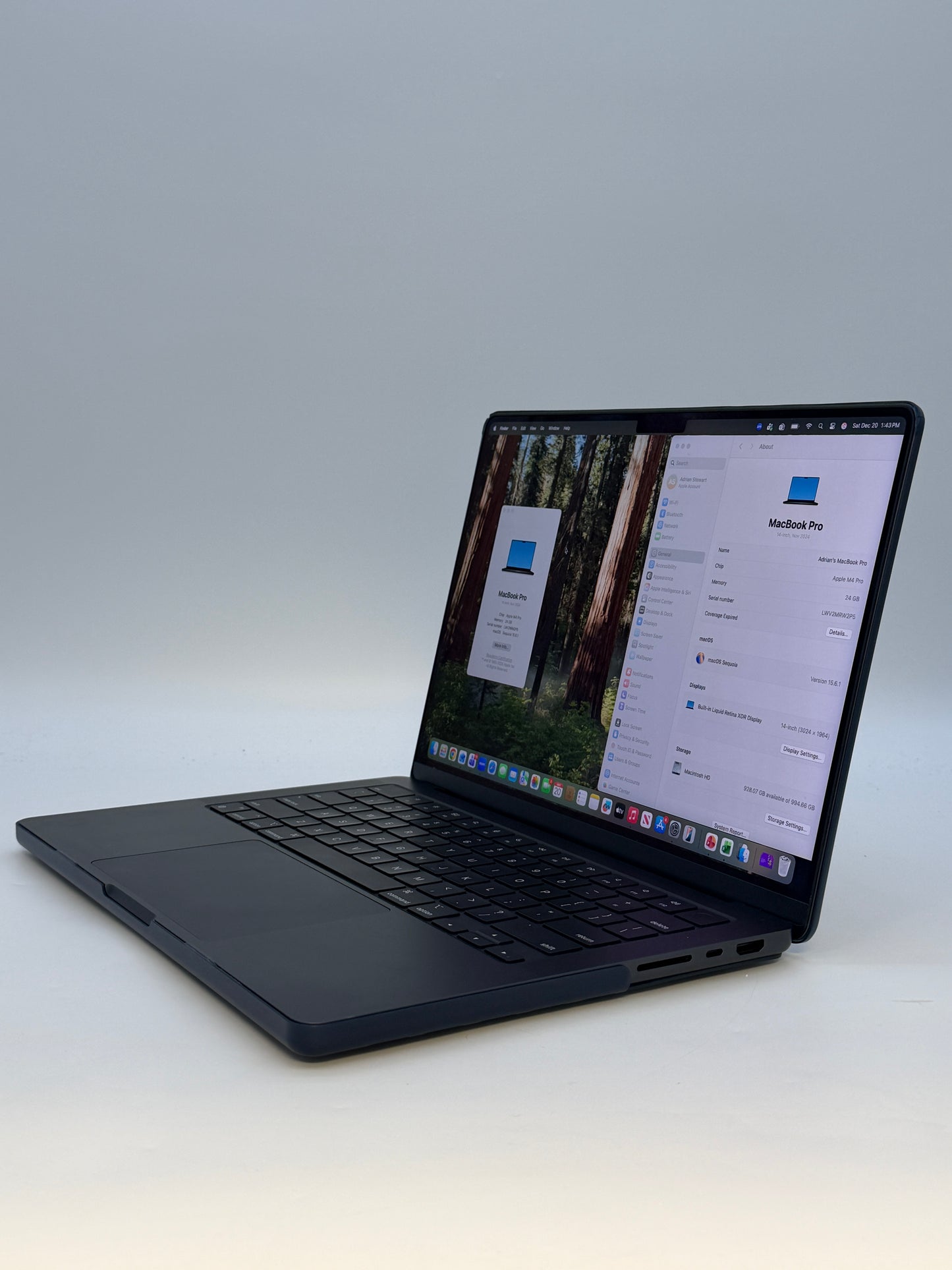 Apple MacBook Pro 14" 2024 M4 Pro 20C GPU 4.5GHz 24GB RAM 1TB SSD A3401