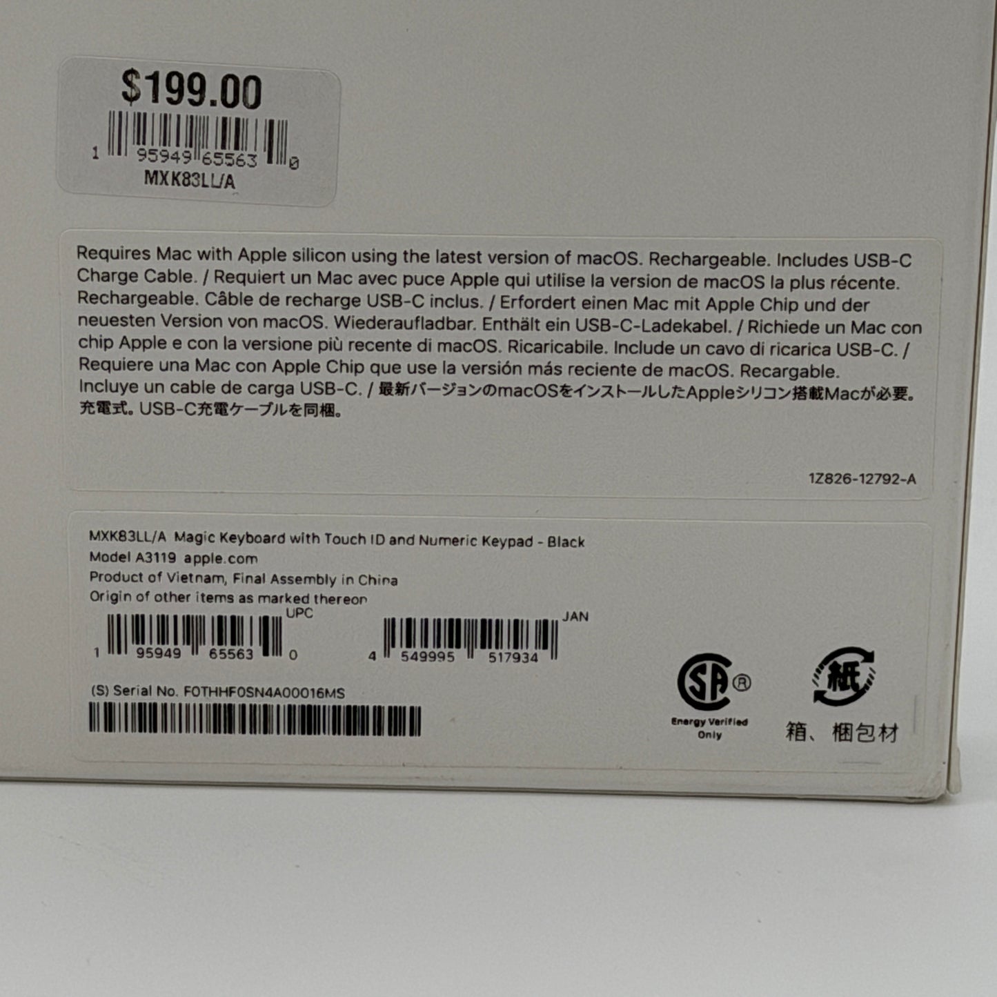 Apple Magic Keyboard with Touch ID A3119 - USB-C 2025 New