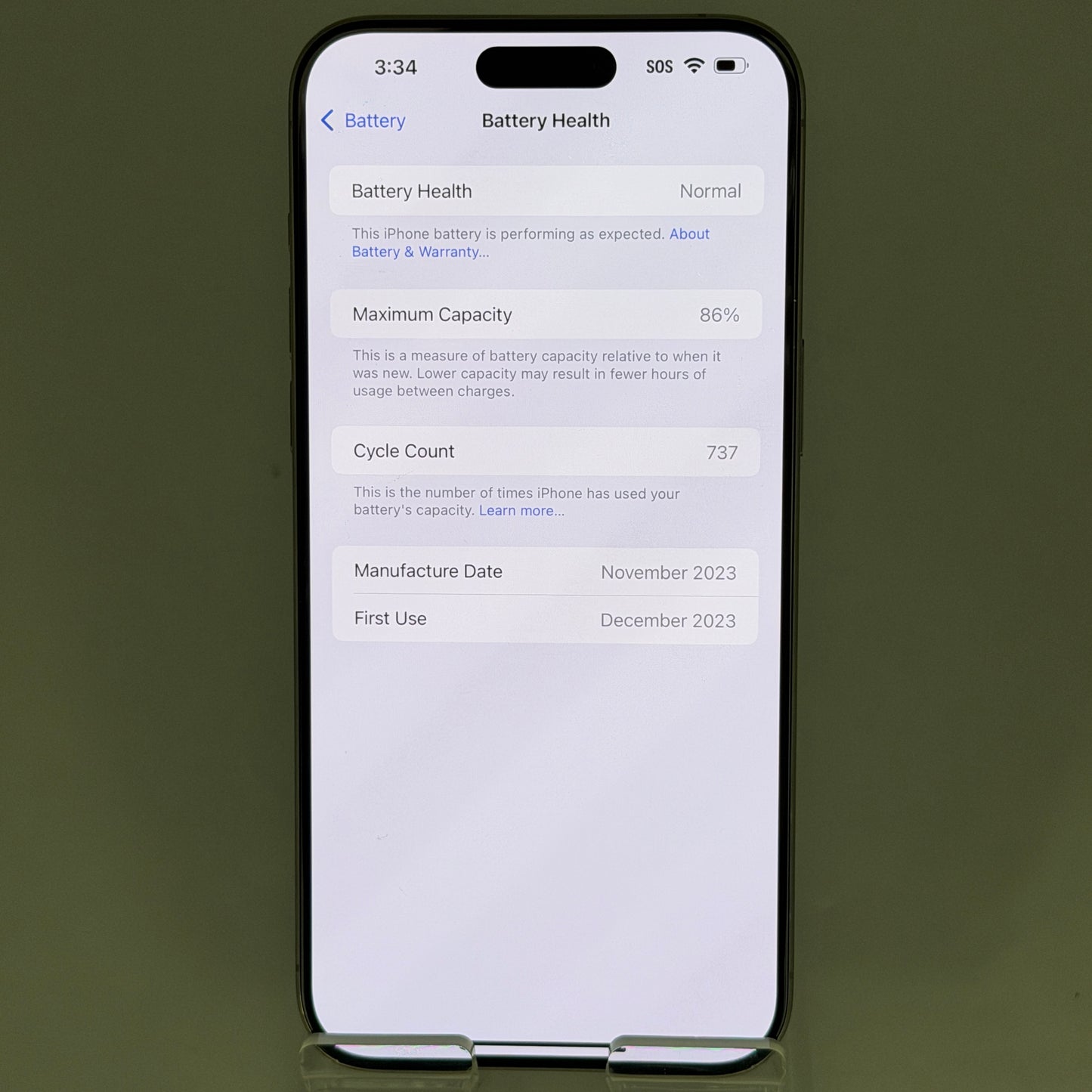Apple iPhone 15 Pro Max 512GB Natural Titanium Unlocked - Cracked Back