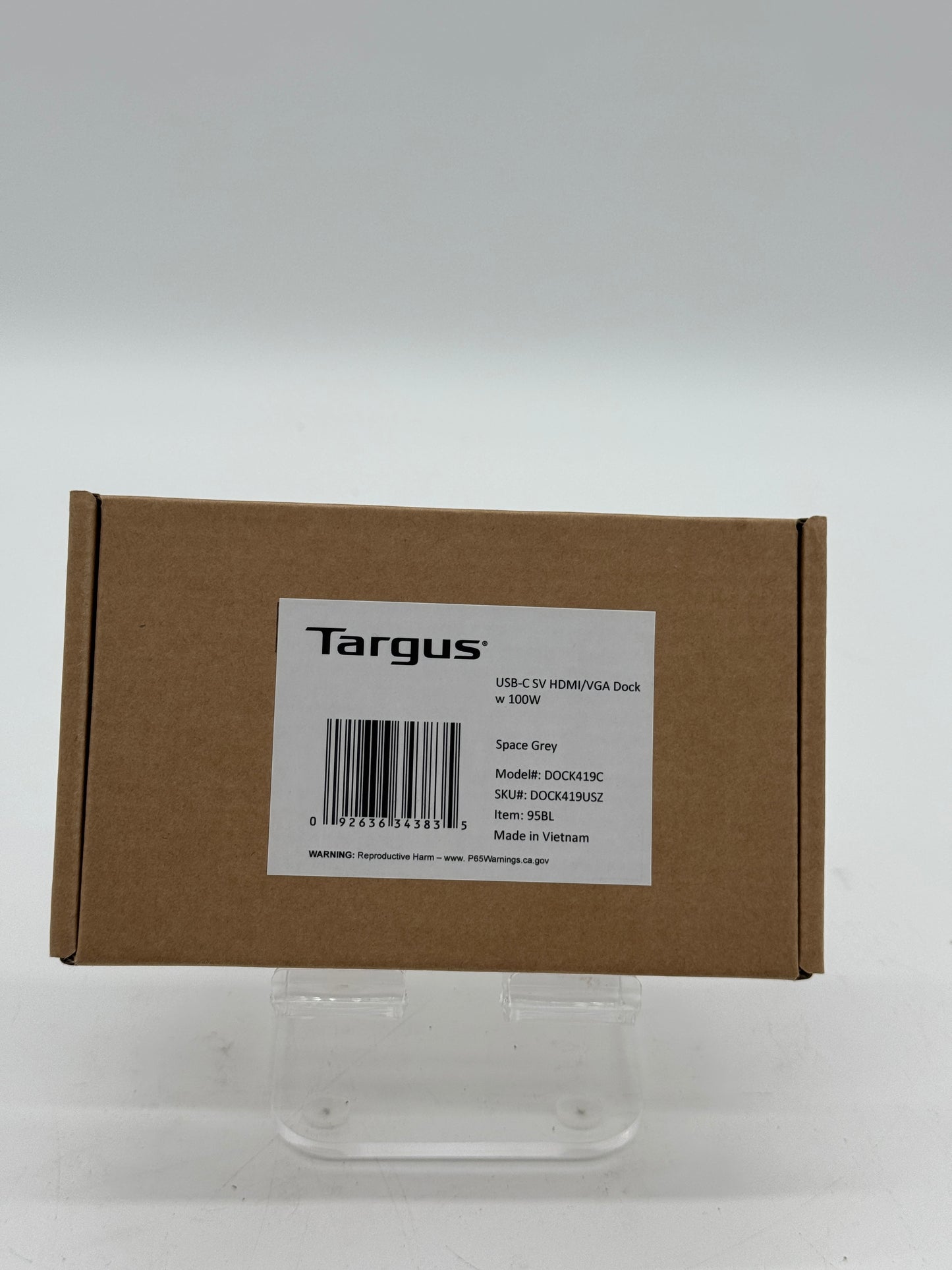Targus DOCK419 USB-C Dual Video Docking Station HDMI VGA 100W PD Gray NEW IN BOX