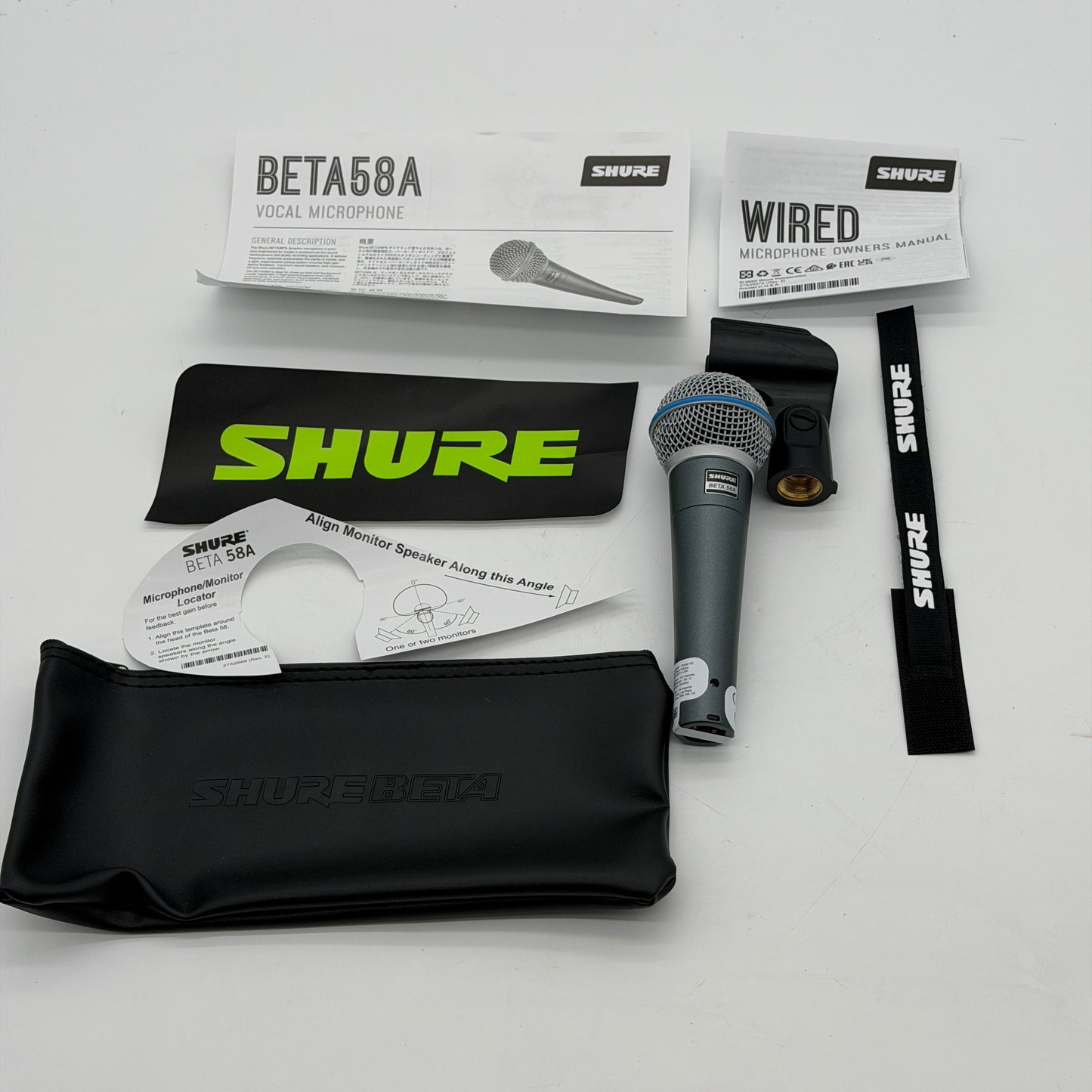 AUTHENTIC Shure BETA 58A Supercardioid Dynamic Vocal Microphone comes W / mount