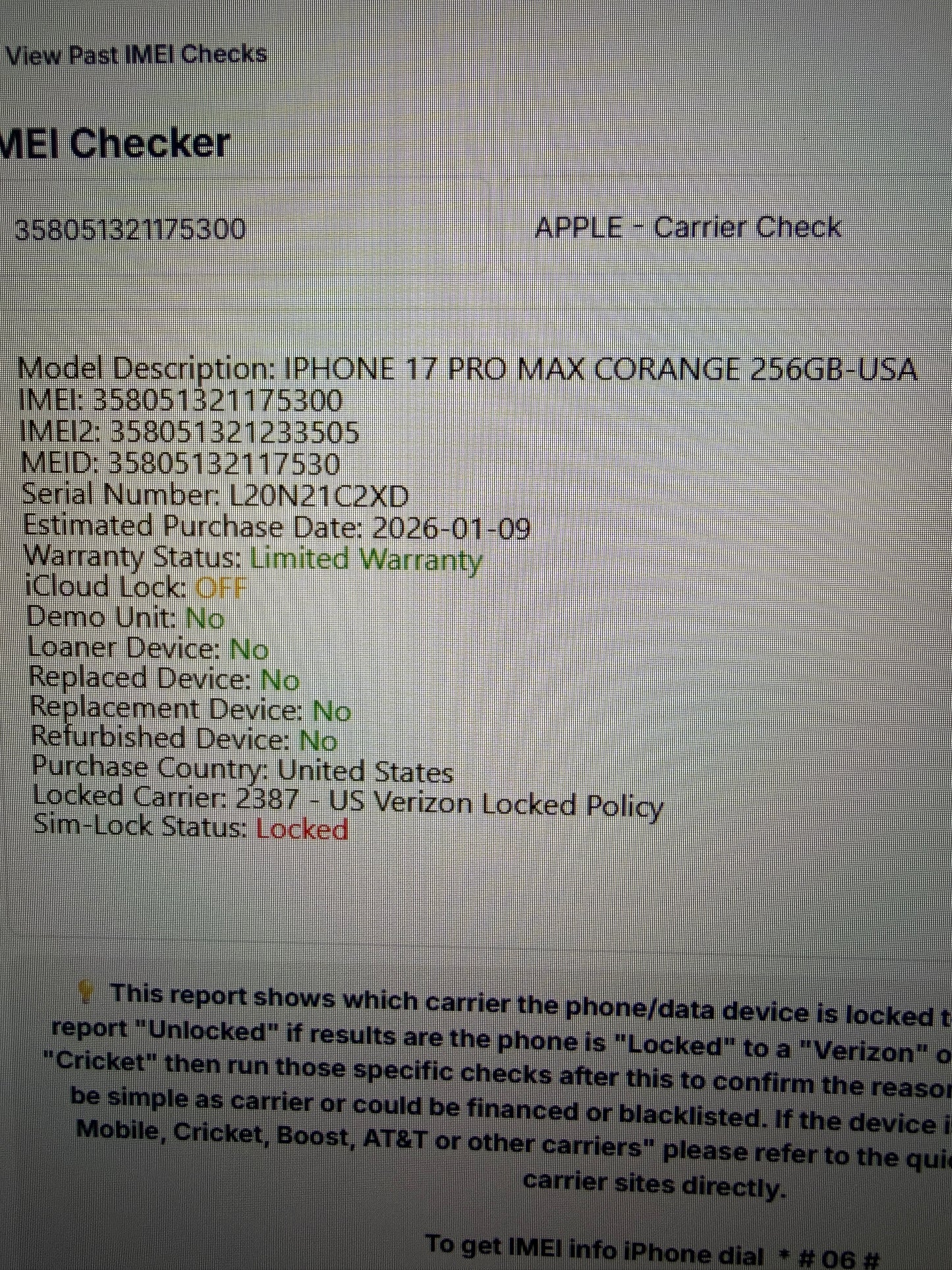 Apple iPhone 17 Pro Max - Cosmic Orange - 256GB - Verizon Only