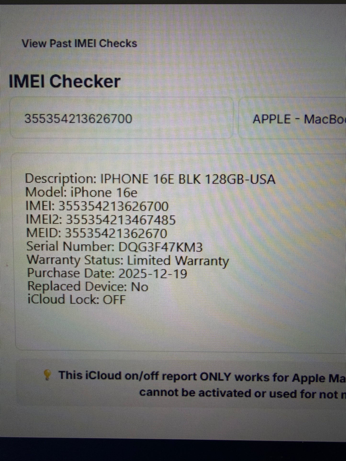 Apple iPhone 16e - 128 GB - Black (Verizon)