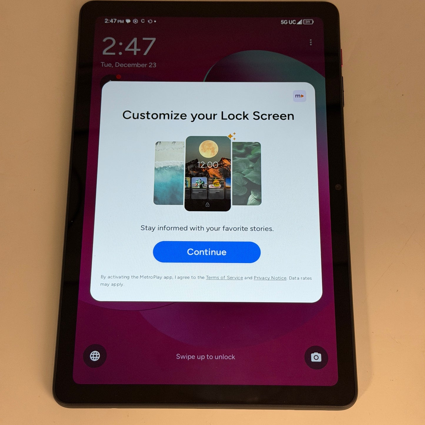 NEW Revvl Tab 2 WIFI 5G Metro by T-Mobile BLACK Android Tablet