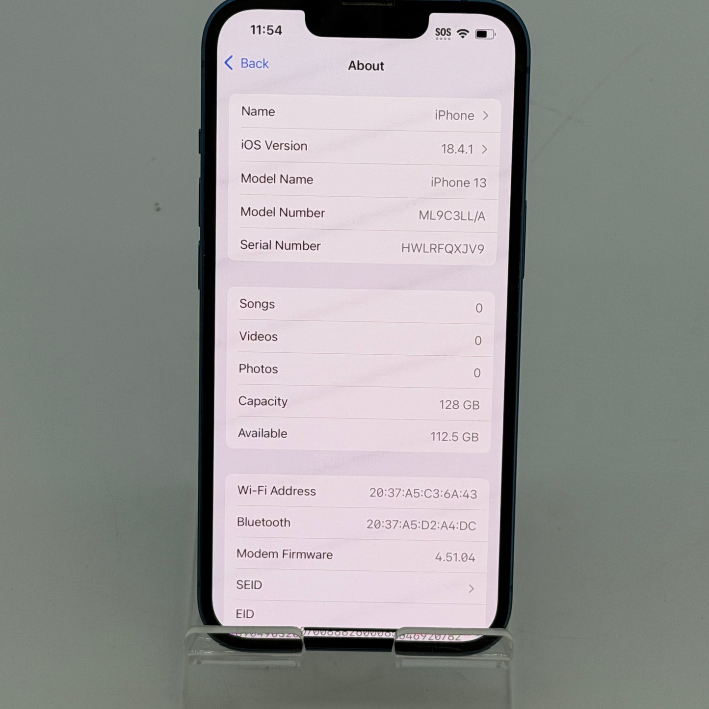 Apple iPhone 13 A2482 128GB Blue AT&T Only (Excellent Condition 90%BH)