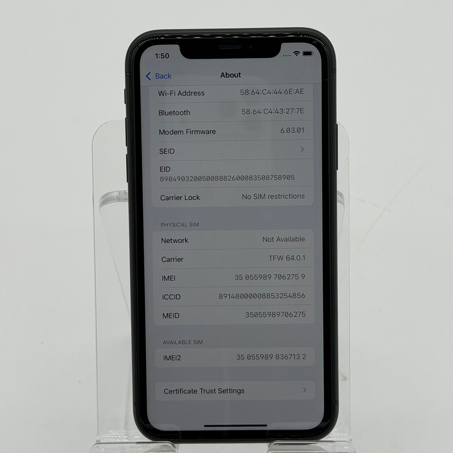 Apple iPhone 11 - 64GB Black Unlocked