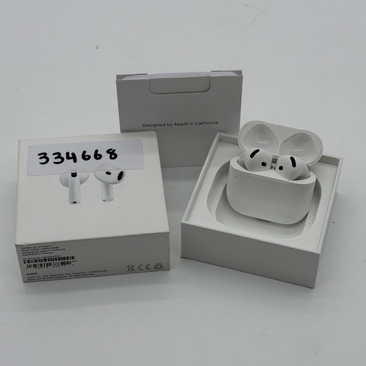 Apple AirPods 4 Wireless Bluetooth Earbuds MXP63LL/A 2024 4th Gen - Excellent