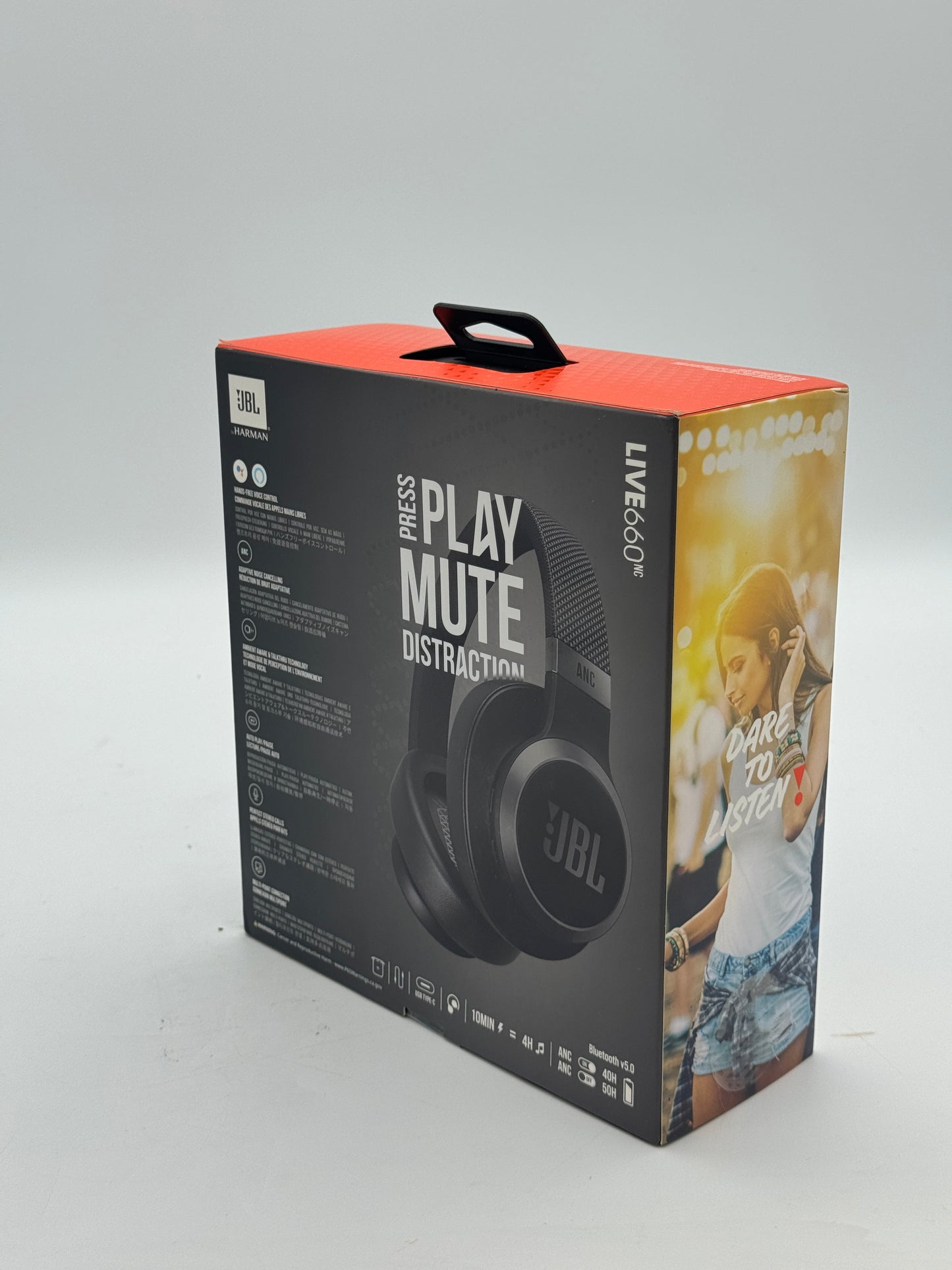 JBL Live 660NC Bluetooth Wireless Over-Ear Headphones - Black