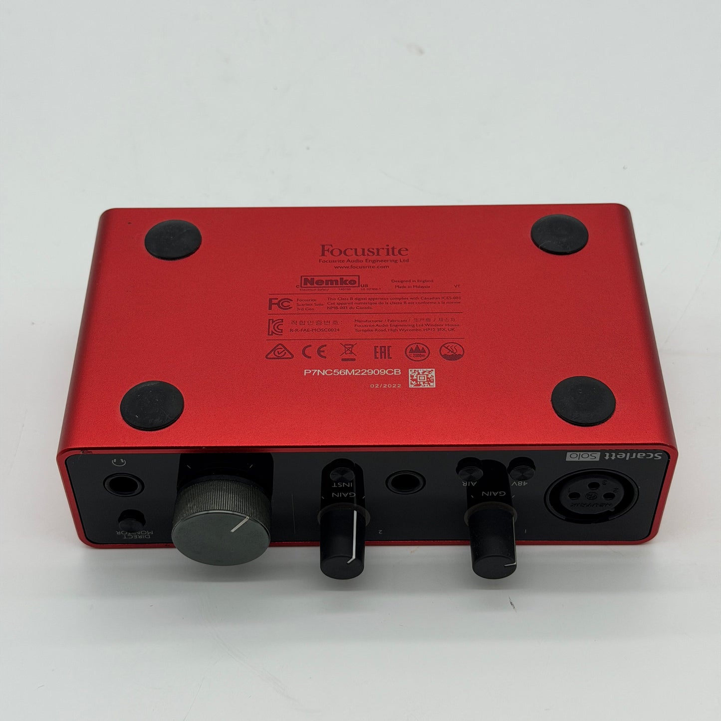 Focusrite Scarlett Solo 3rd Gen 2-Channel Pro Audio Interface