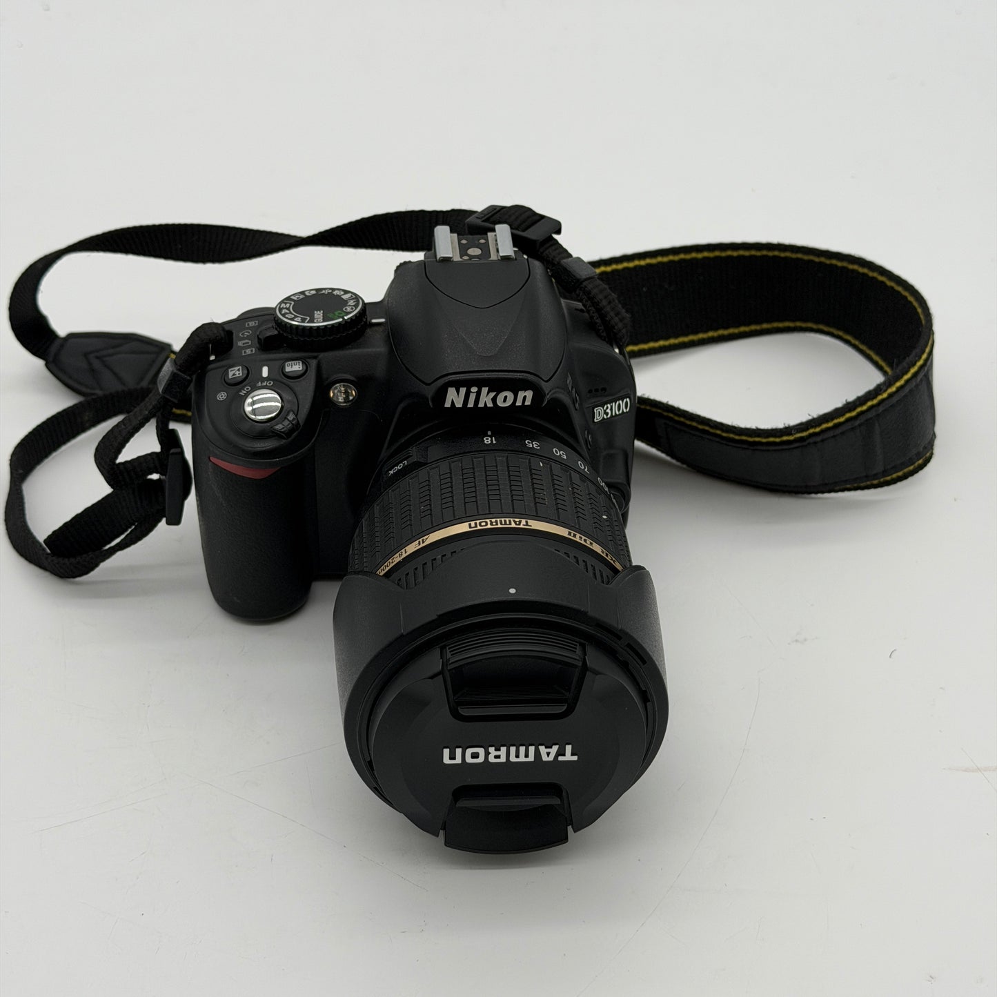 Nikon D3100 Digital DSLR Camera w/Tamron for Nikon AF 18-200mm f/3.5-6.3 IF Macro 62 A14 Lens with Hood