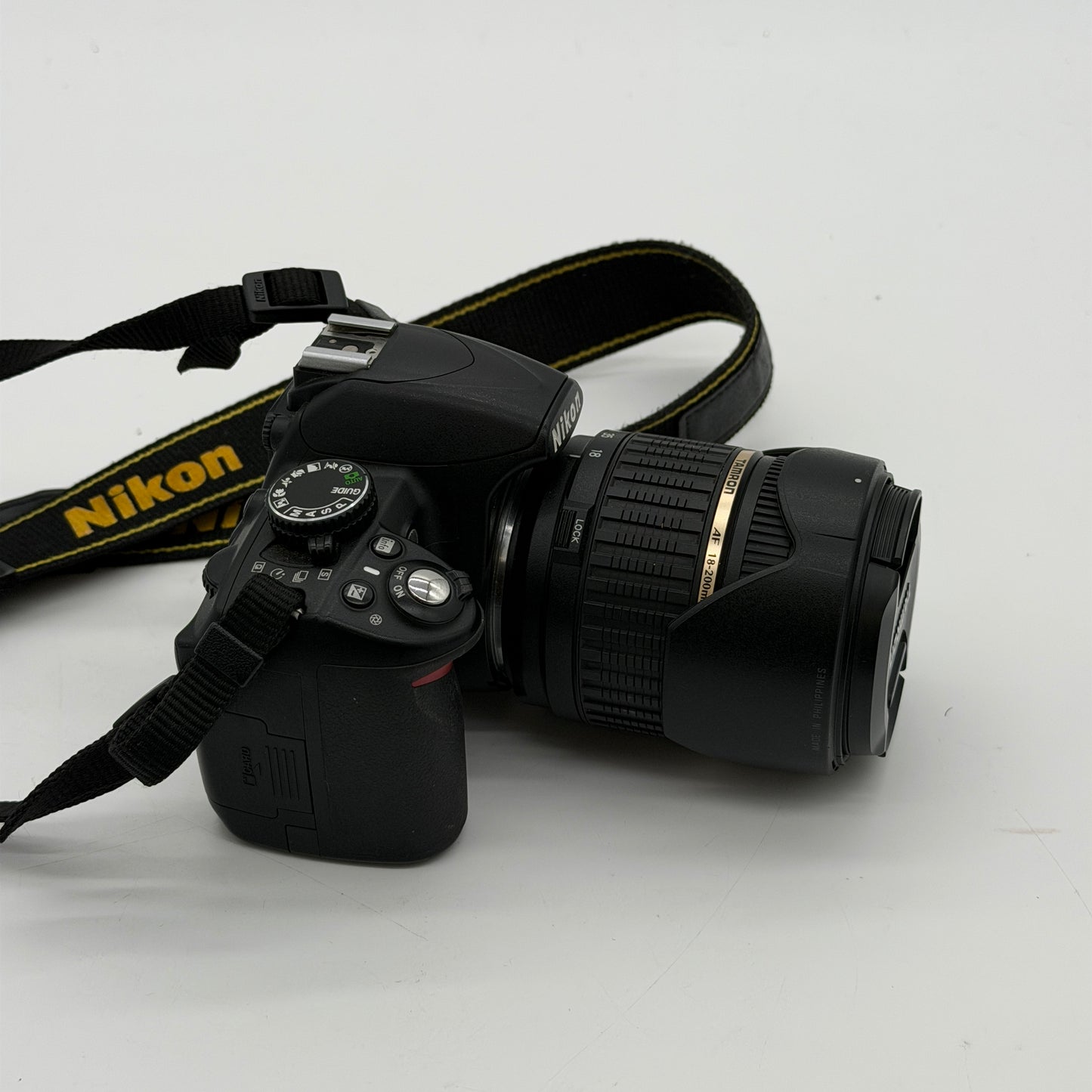 Nikon D3100 Digital DSLR Camera w/Tamron for Nikon AF 18-200mm f/3.5-6.3 IF Macro 62 A14 Lens with Hood