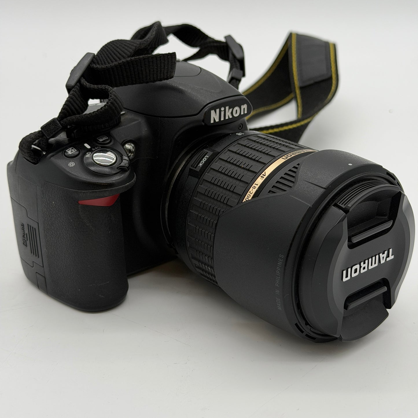 Nikon D3100 Digital DSLR Camera w/Tamron for Nikon AF 18-200mm f/3.5-6.3 IF Macro 62 A14 Lens with Hood