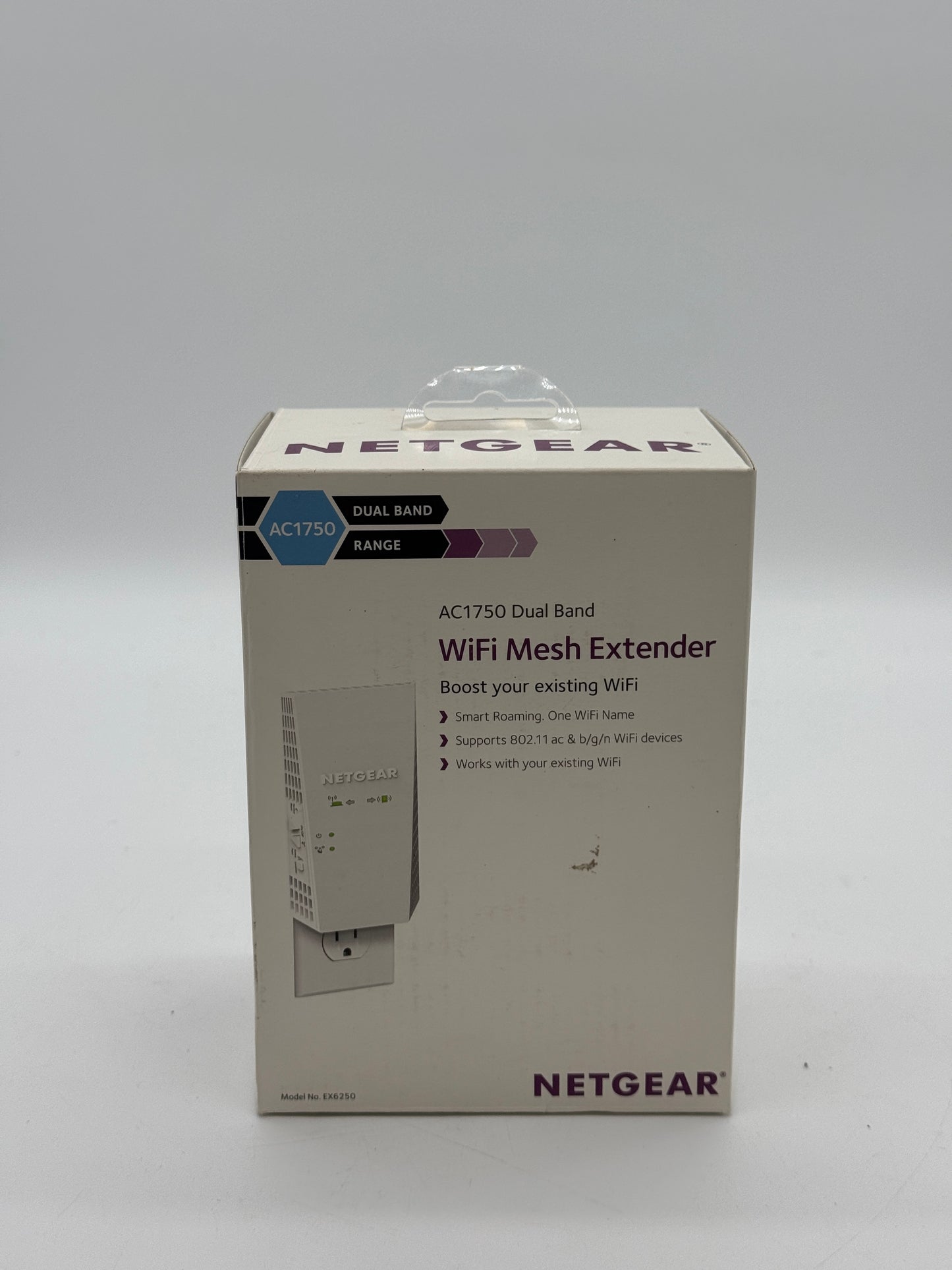 Netgear AC1750 Dual-Band Wi-Fi Mesh Range Extender - New Open Box - White