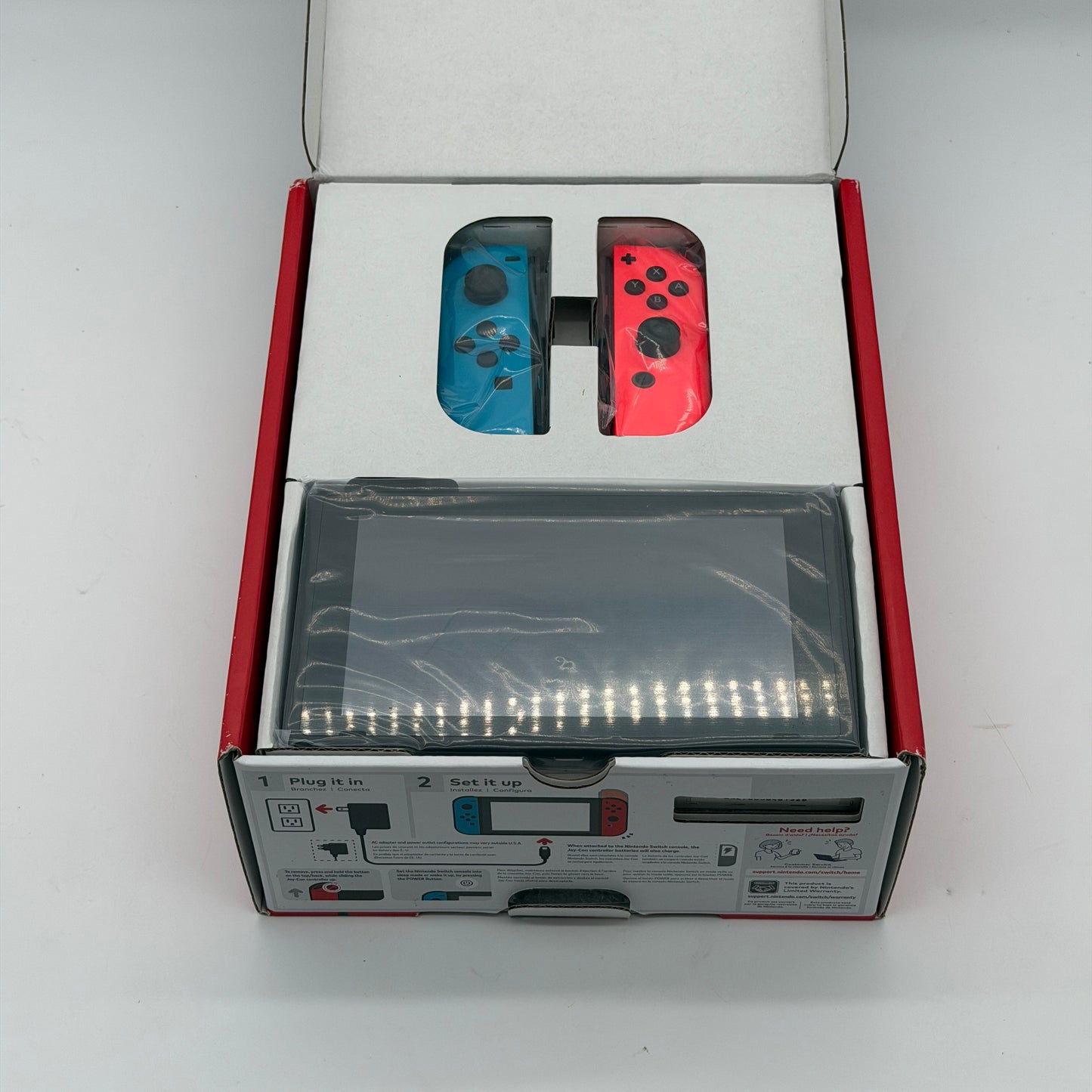 Nintendo Switch with Neon Blue and Neon Red Joy-Con (HAC-001-01)