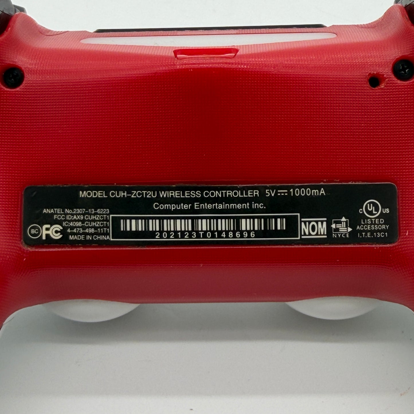 Genuine Sony PlayStation 4 PS4 Dualshock 4 Wireless Controller Glacier White w/Red Back OEM
