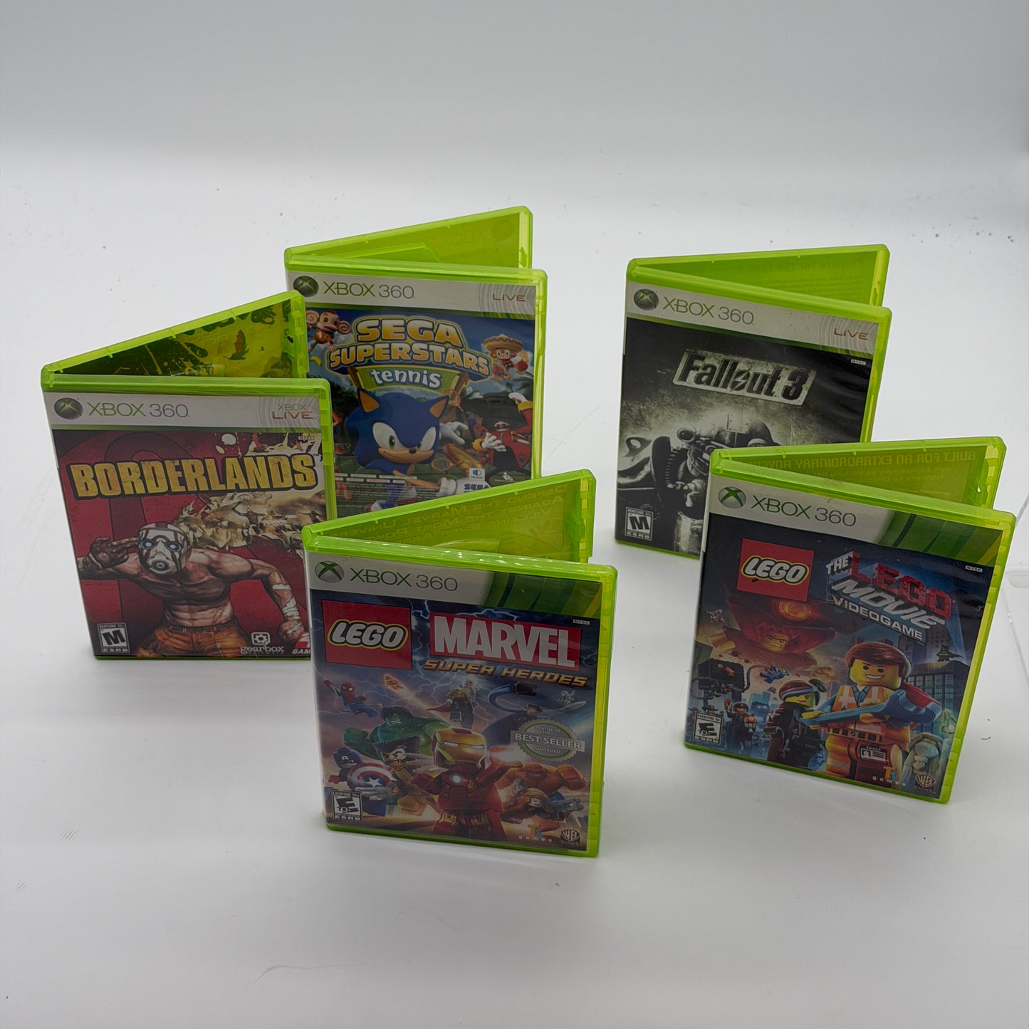 Microsoft Xbox 360 E 1478 4GB Video Game Console BLACK -5 Games Included
