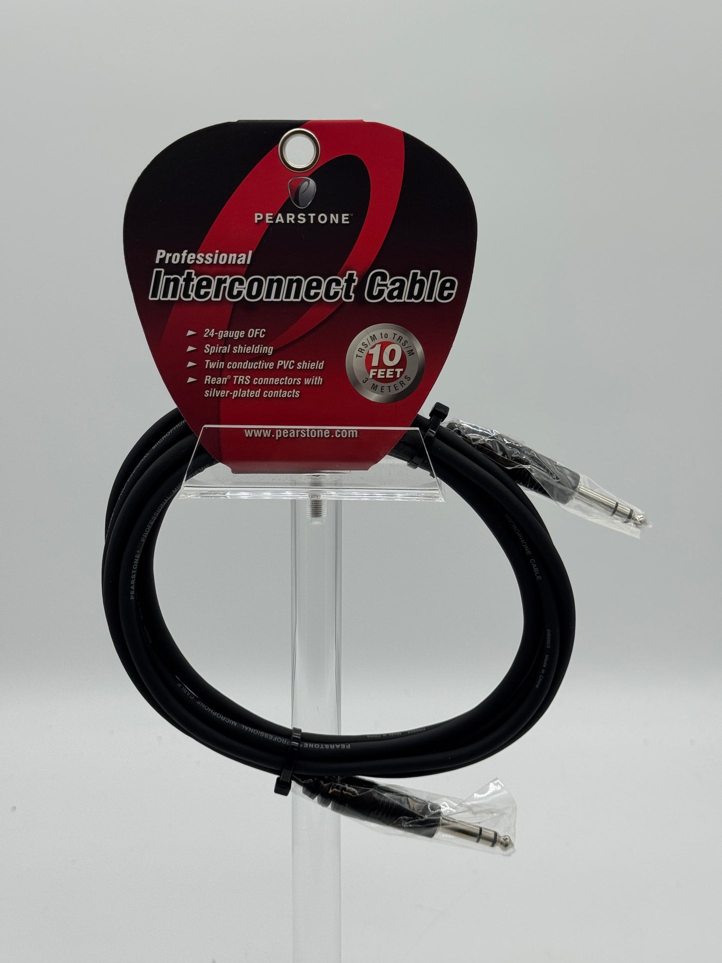Pearstone Professional Microphone Cable 10' - Black - DJ Equipment - New In Box