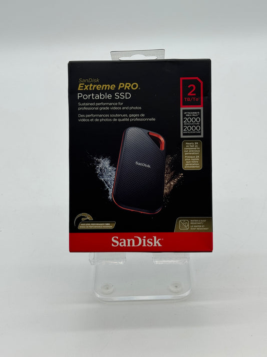 SanDisk Extreme Pro Portable SSD 2TB - Black - New In Box
