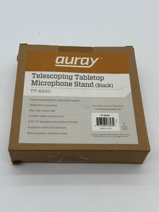Auray TT-6220 Black Telescoping Tabletop Microphone Stand