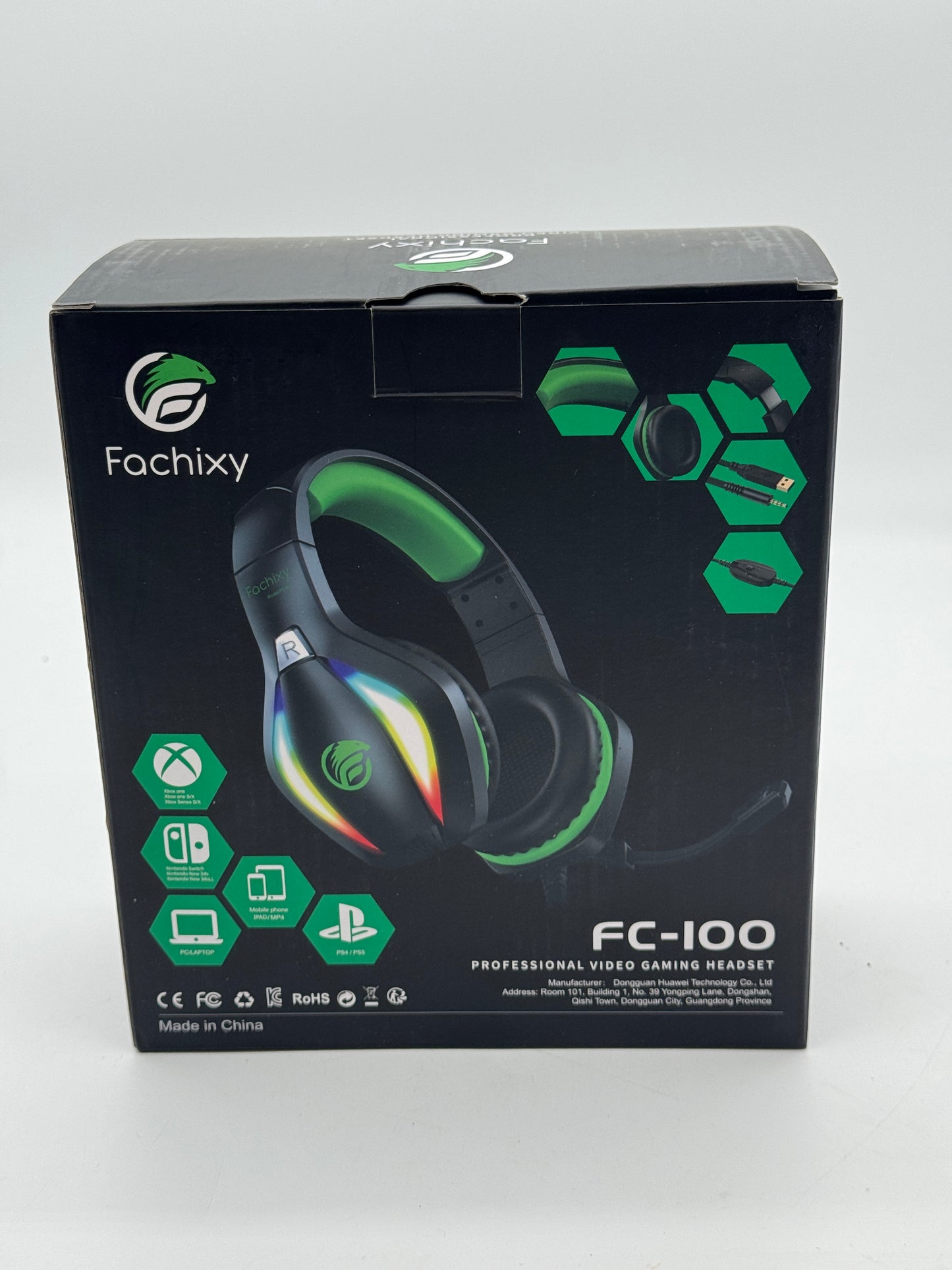 Fachixy FC-100 Professional Video Gaming Headset - Multi-Colored - New In Box