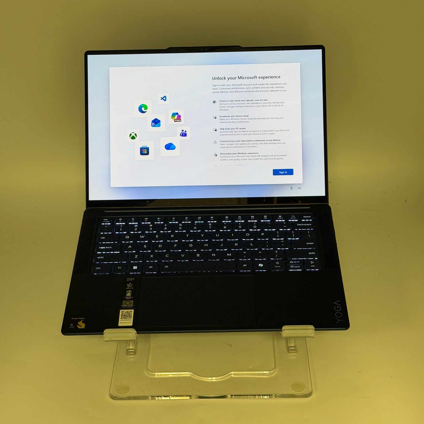 Lenovo Yoga Slim 7 Blue 3K OLED Touch | Snapdragon X Elite 16GB 512GB SSD