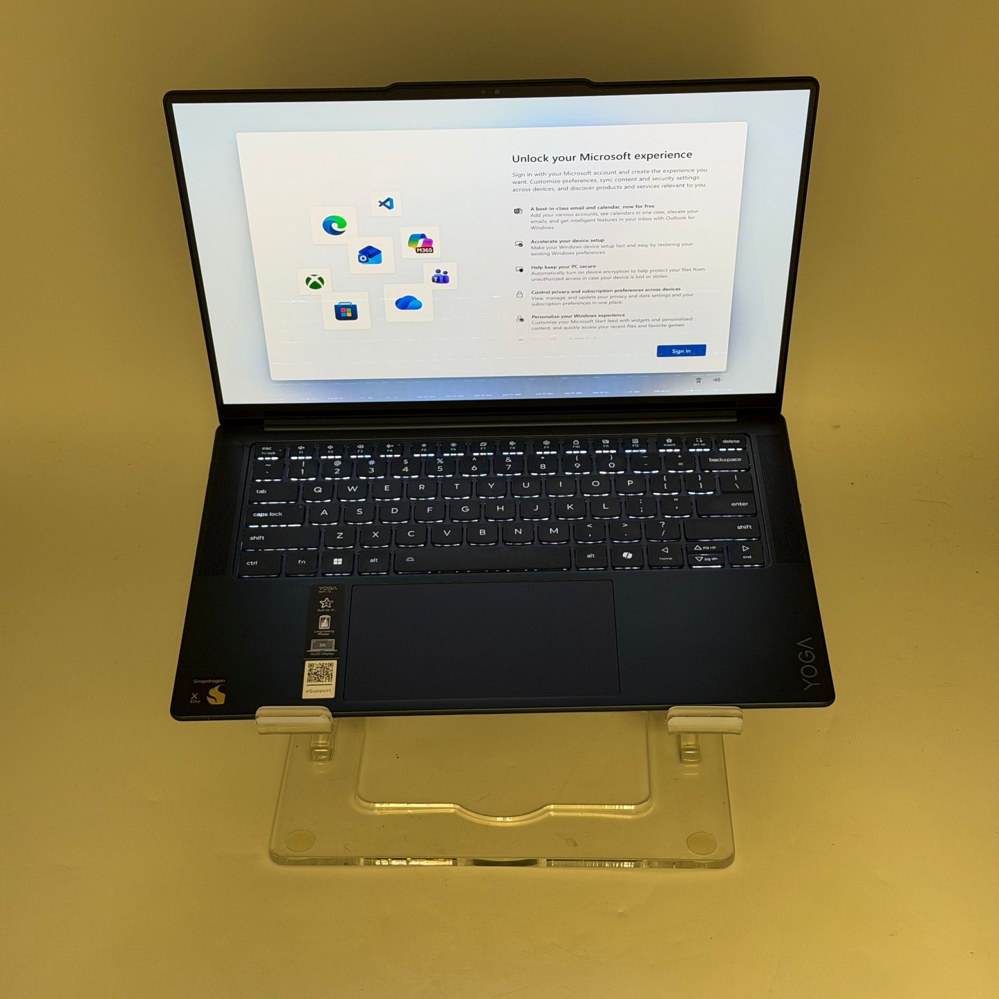 Lenovo Yoga Slim 7 Blue 3K OLED Touch | Snapdragon X Elite 16GB 512GB SSD