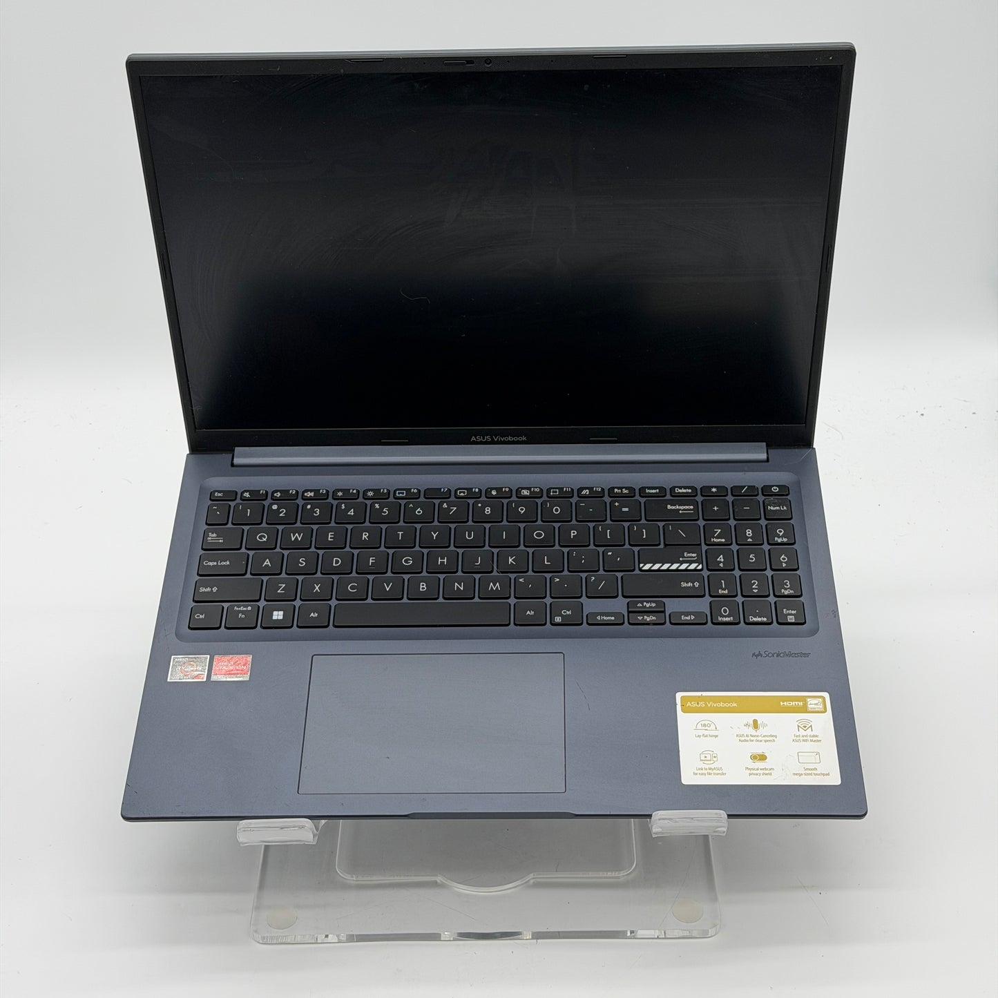 Asus Vivobook M1603Q Laptop - AMD Ryzen 7, 12GB RAM, 512GB SSD, Blue, Broken Screen