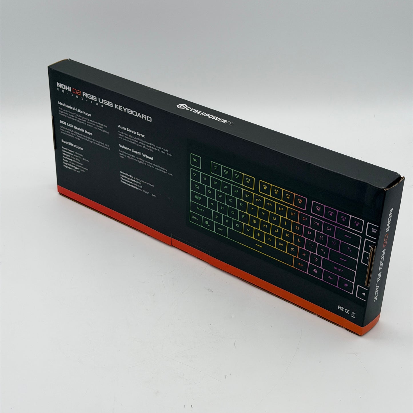 New Cyberpower Nohi 02 RGB Keyboard Black KB-161-104 For PC