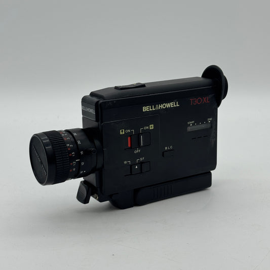 Bell & Howell T30 XL T30XL Super 8 Film Movie Camera - Used With Box - Black