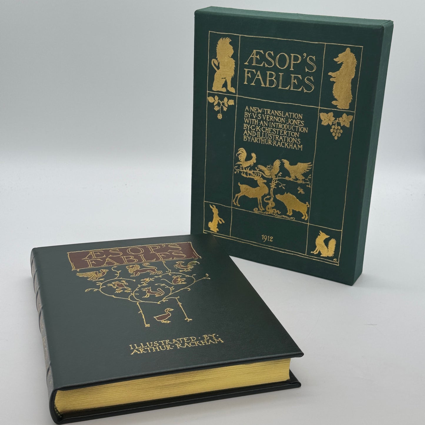 Easton Press DLE Aesop's Fables Illustrated by Rackham - Green