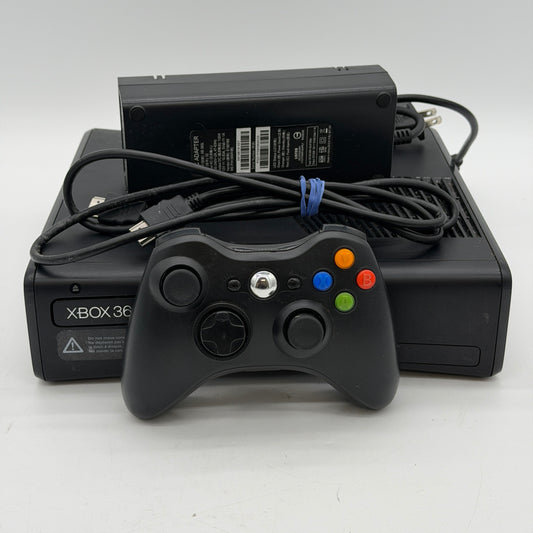 Microsoft Xbox 360 S 200GB Console - Black (1439) with power & original controller