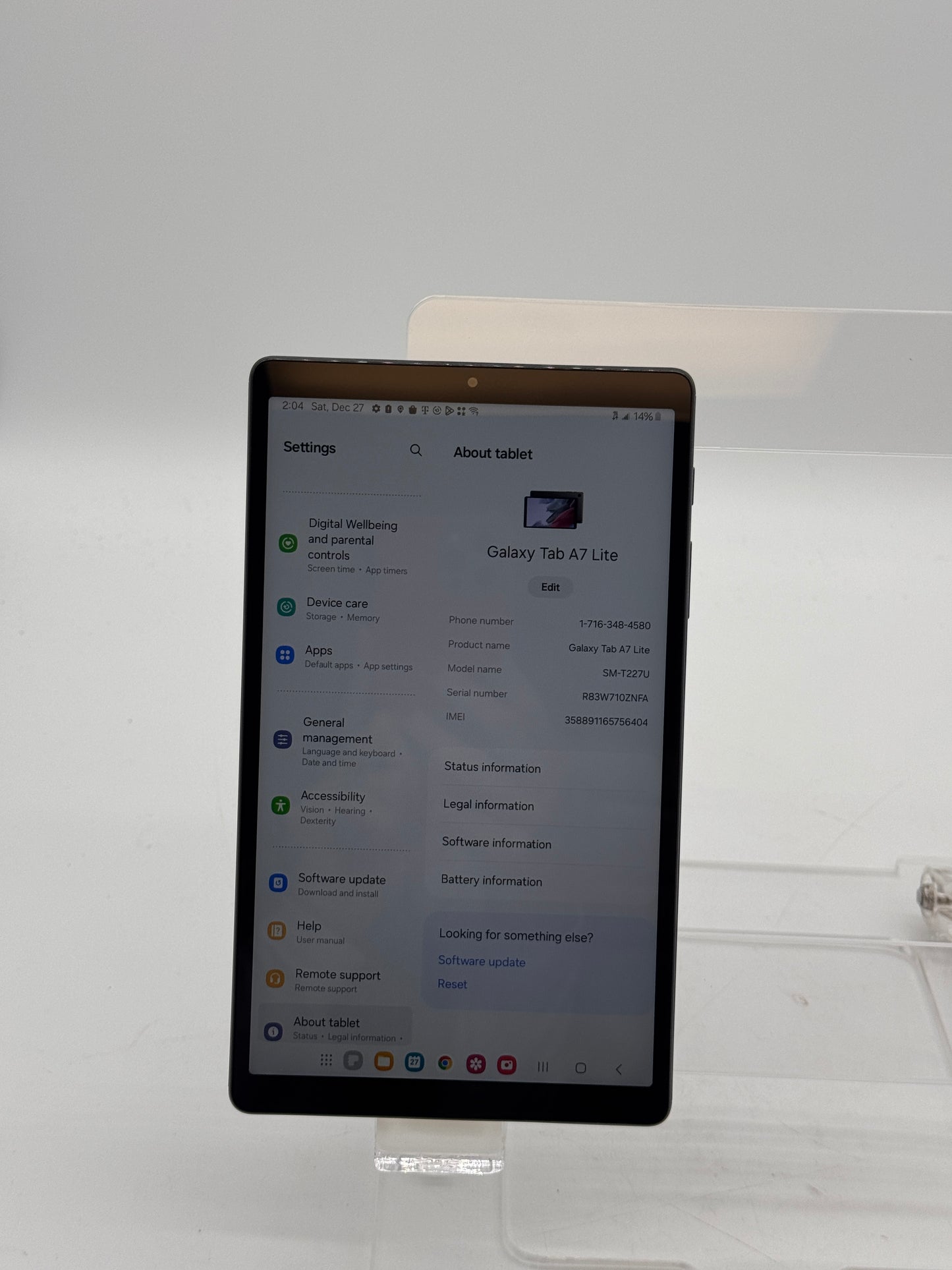 Samsung Galaxy Tab A7 Lite SM-T220 - A - Gray - 32GB