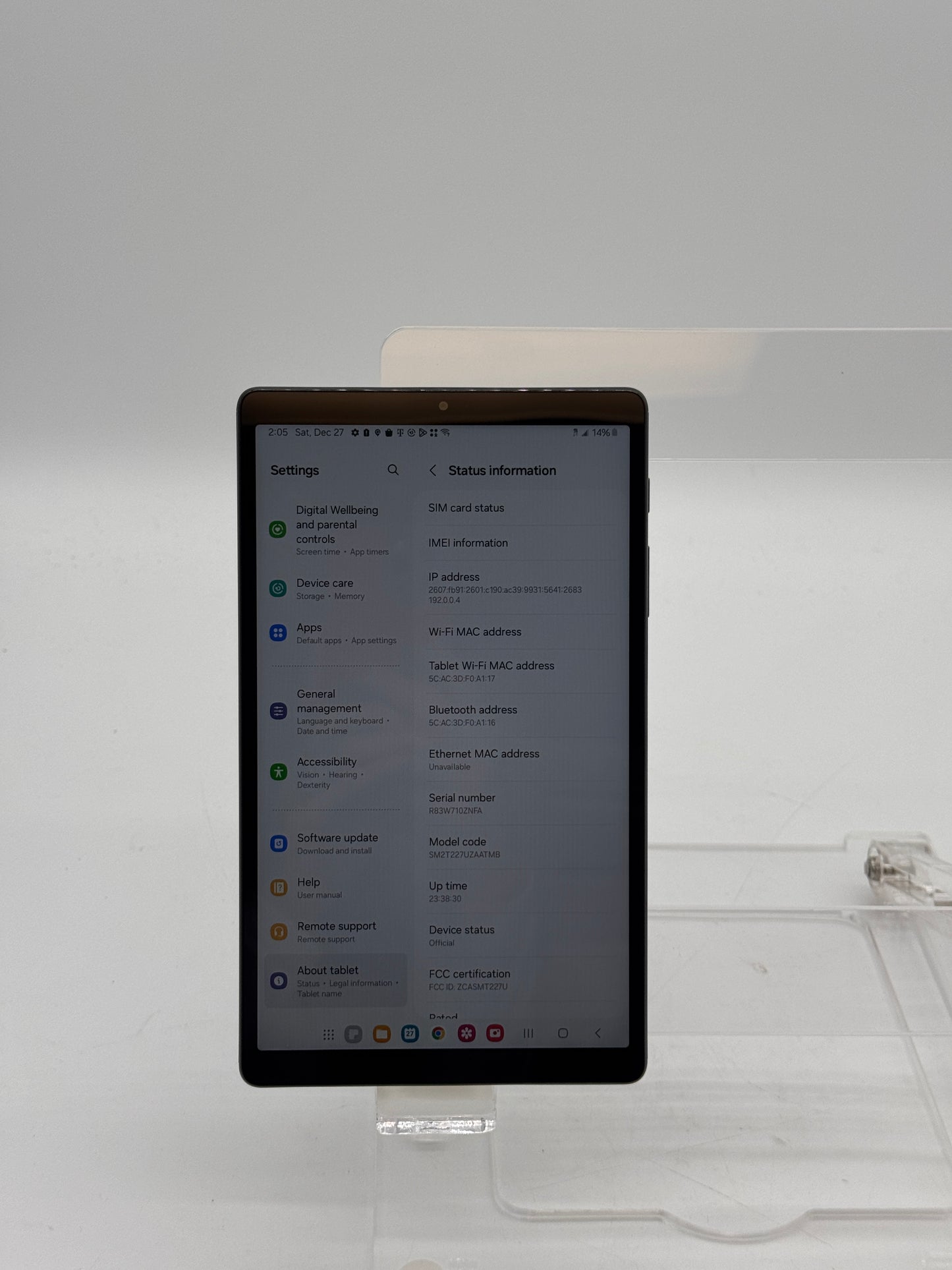 Samsung Galaxy Tab A7 Lite SM-T220 - A - Gray - 32GB