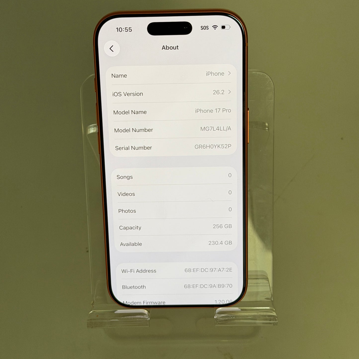 Apple iPhone 17 Pro 256GB Cosmic Orange Unlocked