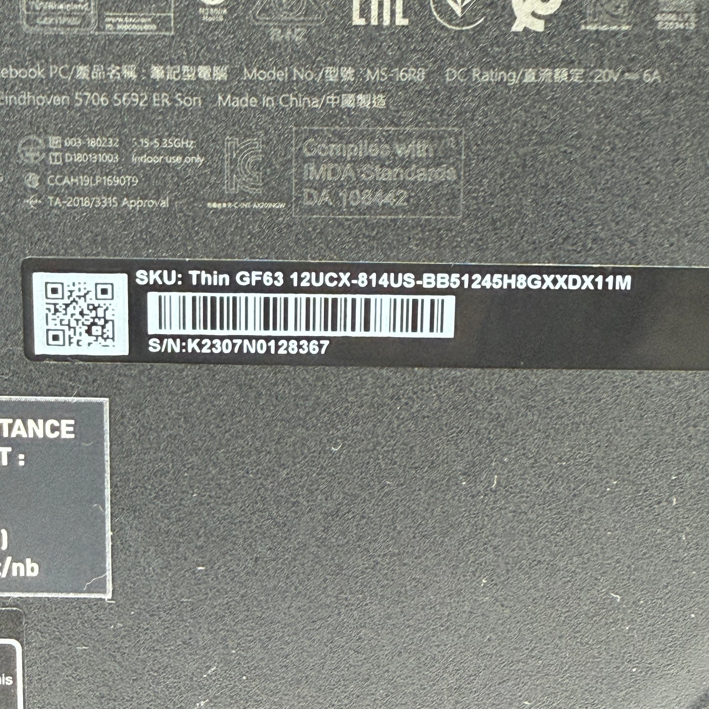 MSI - THIN GF63 15.6" 144Hz FHD Laptop intel core i5 12450H 8GB Memory-RTX 2050