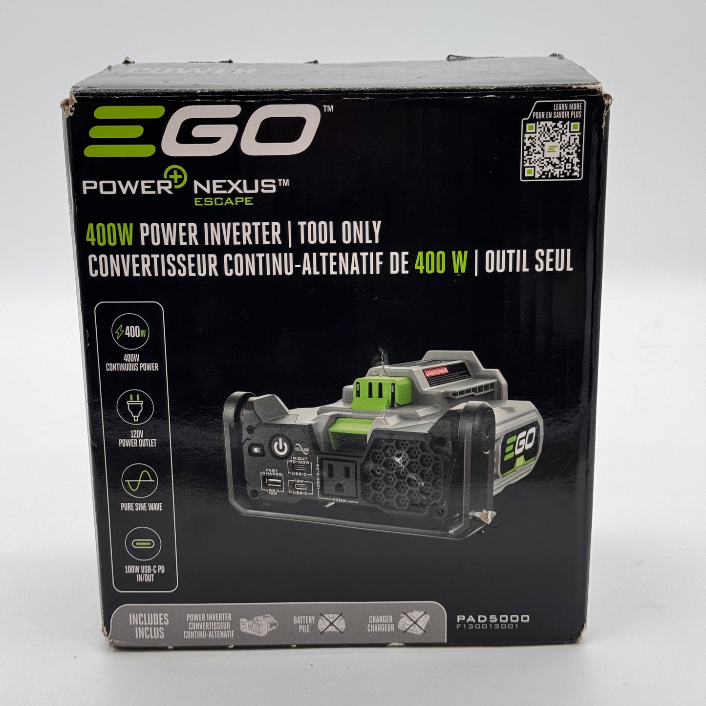 EGO Power+ Nexus Escape 400W Inverter PAD5000 Multi-Colored New Open Box