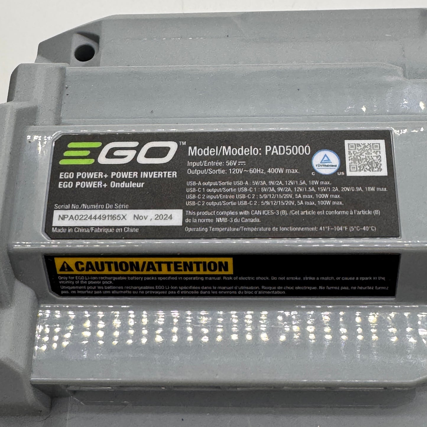 EGO Power+ Nexus Escape 400W Inverter PAD5000 Multi-Colored New Open Box