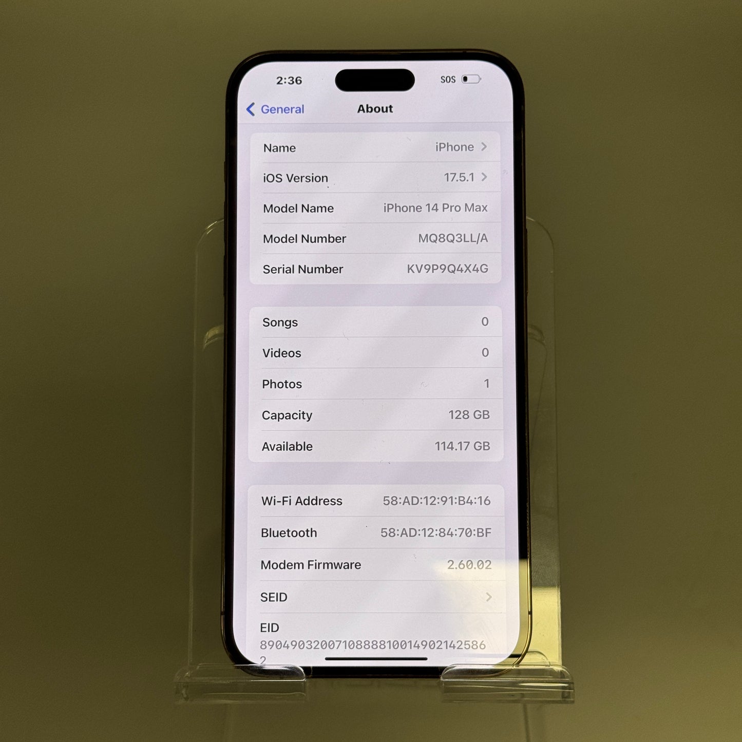 Apple iPhone 14 Pro Max 6.7 Inch 128GB Spectrum Locked