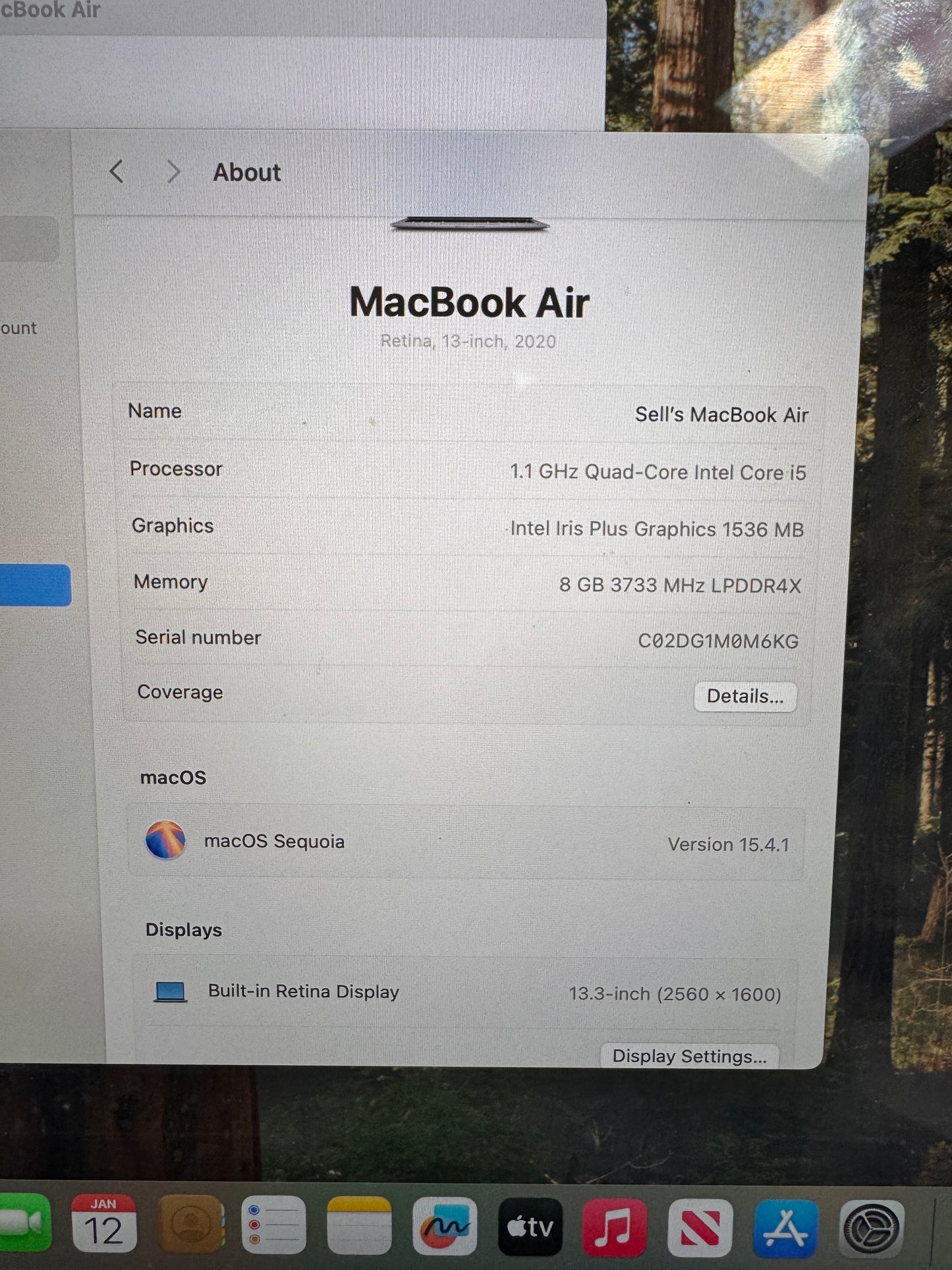 Apple MacBook Air 13 inch Retina A2179 2020 Core i5 8GB 512GB Space Gray