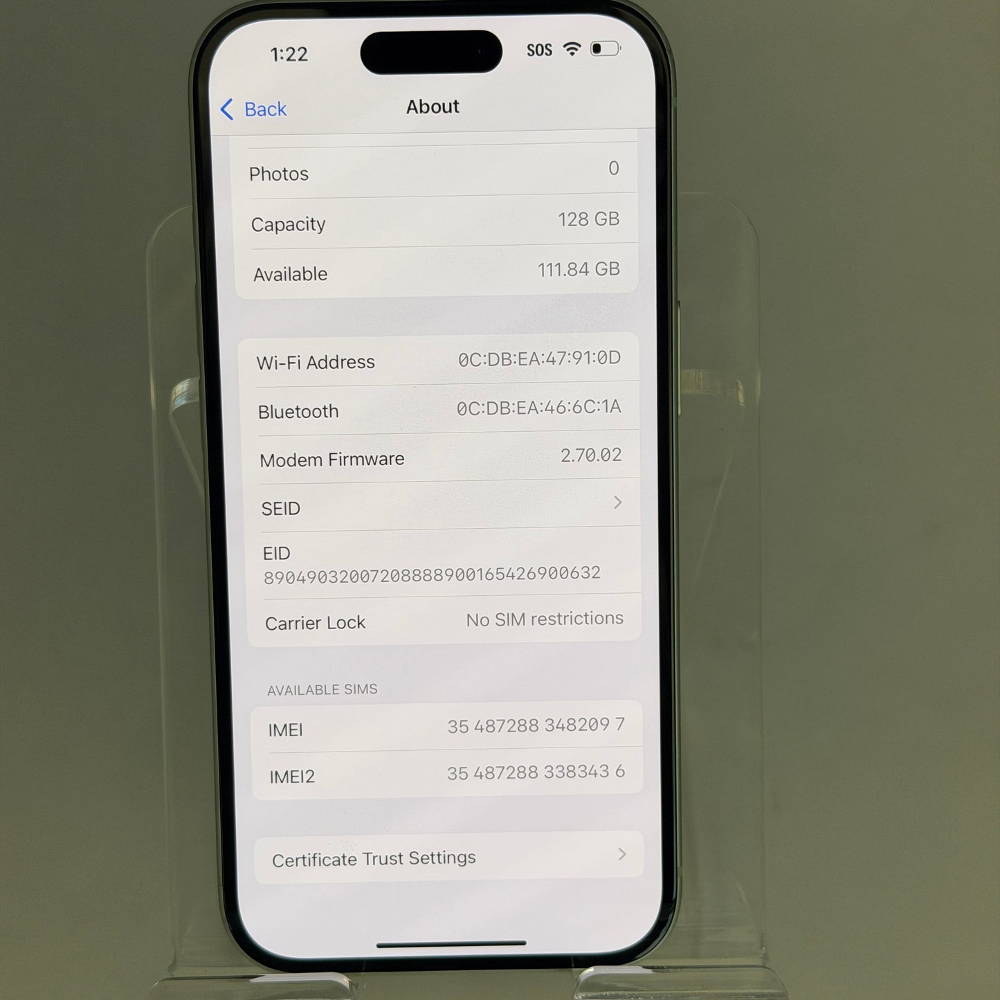 Apple iPhone 15 Unlocked 128GB Green