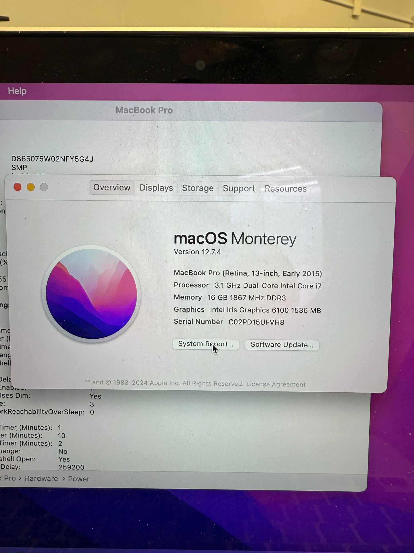 Apple MacBook Pro 13" A1502 (2015) - Core i7, 16GB RAM, 1TB HD - Gray - Used