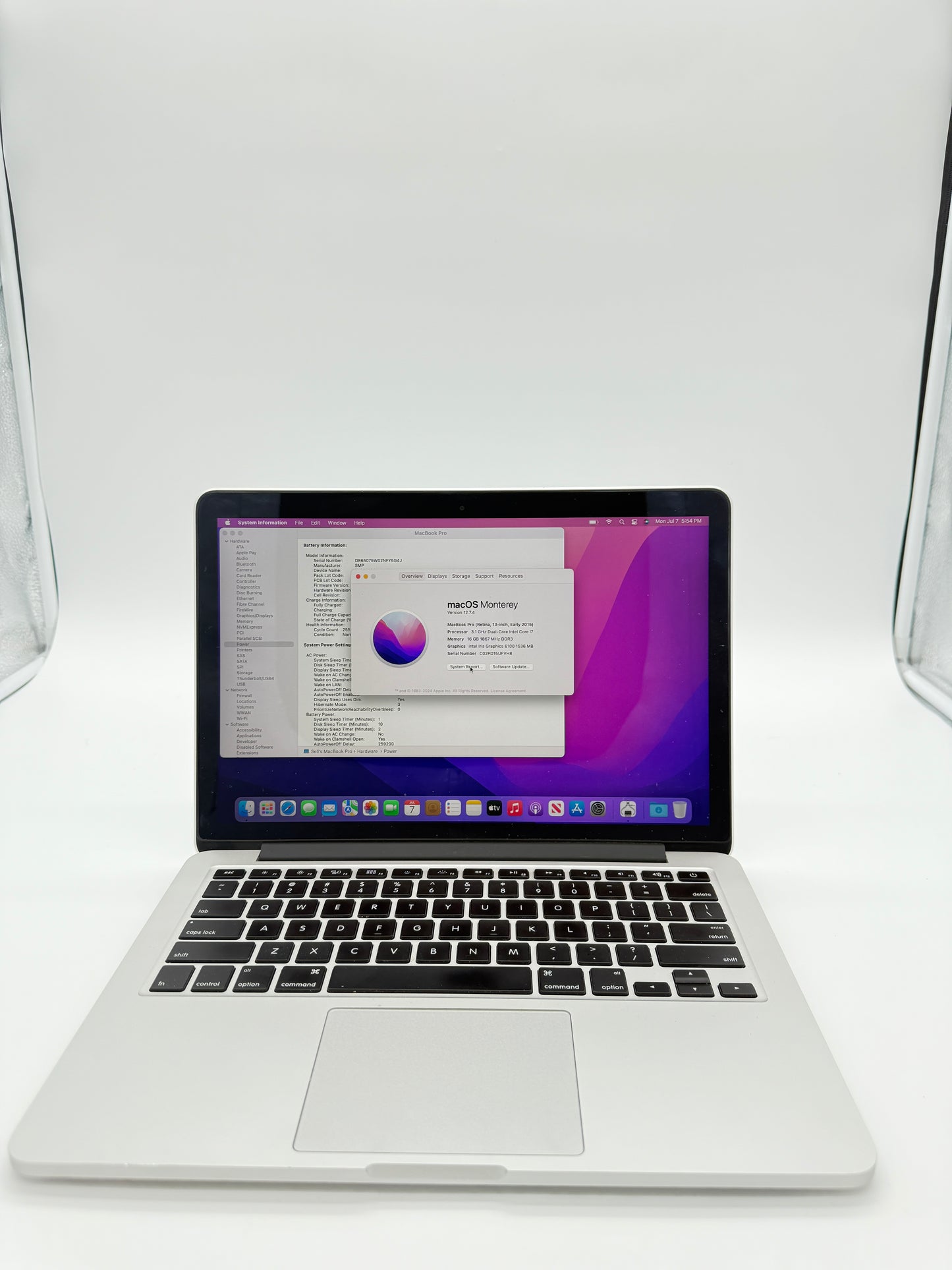 Apple MacBook Pro 13" A1502 (2015) - Core i7, 16GB RAM, 1TB HD - Gray - Used