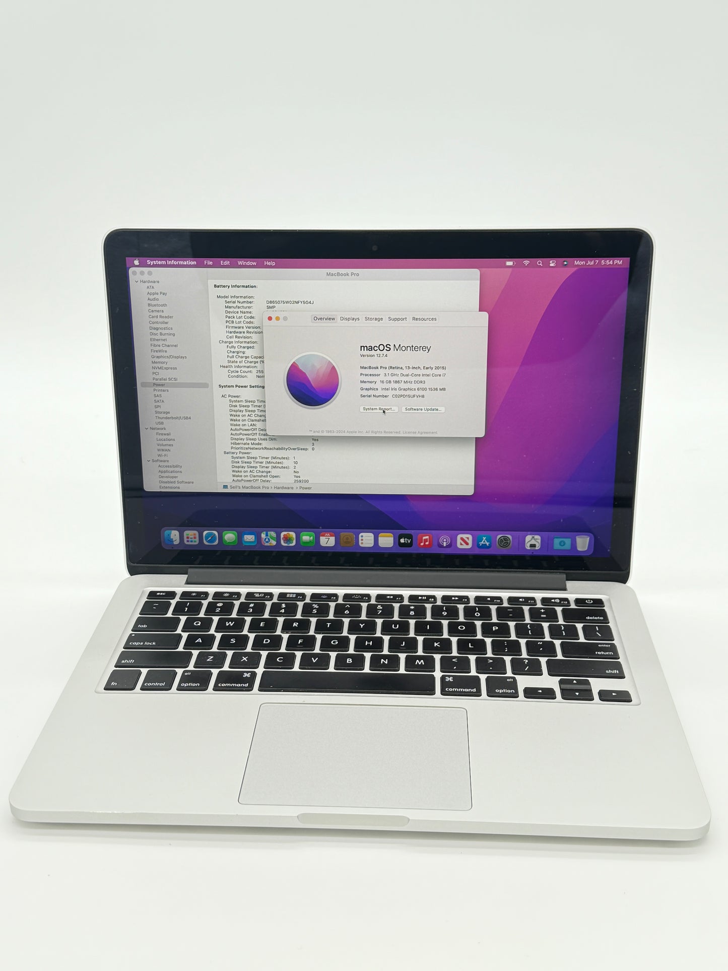 Apple MacBook Pro 13" A1502 (2015) - Core i7, 16GB RAM, 1TB HD - Gray - Used