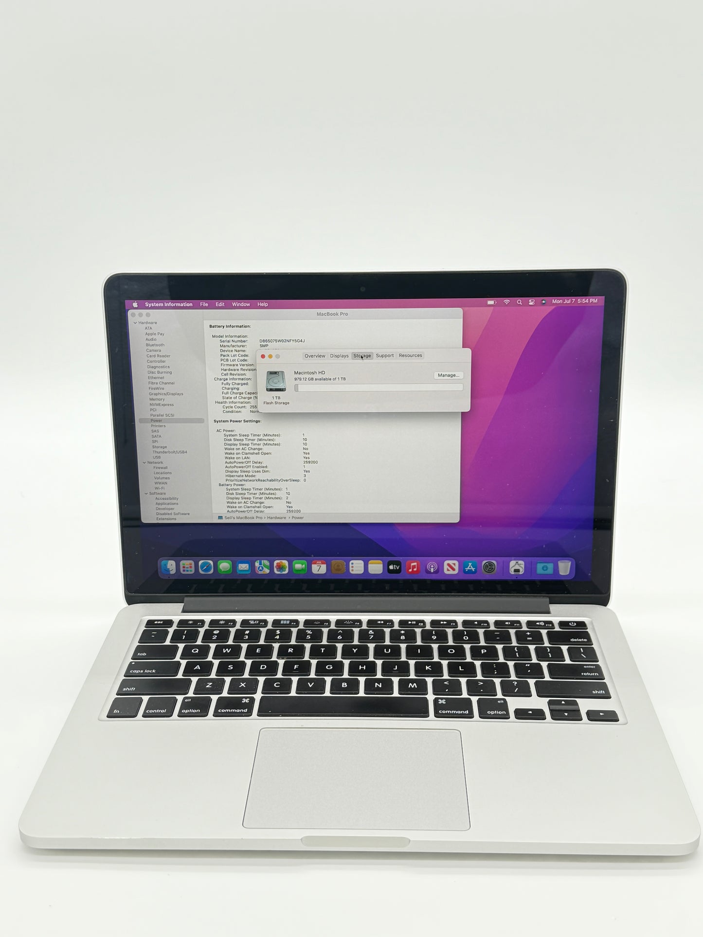 Apple MacBook Pro 13" A1502 (2015) - Core i7, 16GB RAM, 1TB HD - Gray - Used