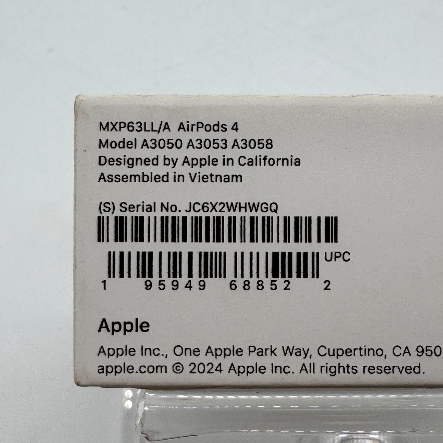 Apple AirPods (4th Gen) Complete Set A3058 A3050 A3053 - White - New In Box